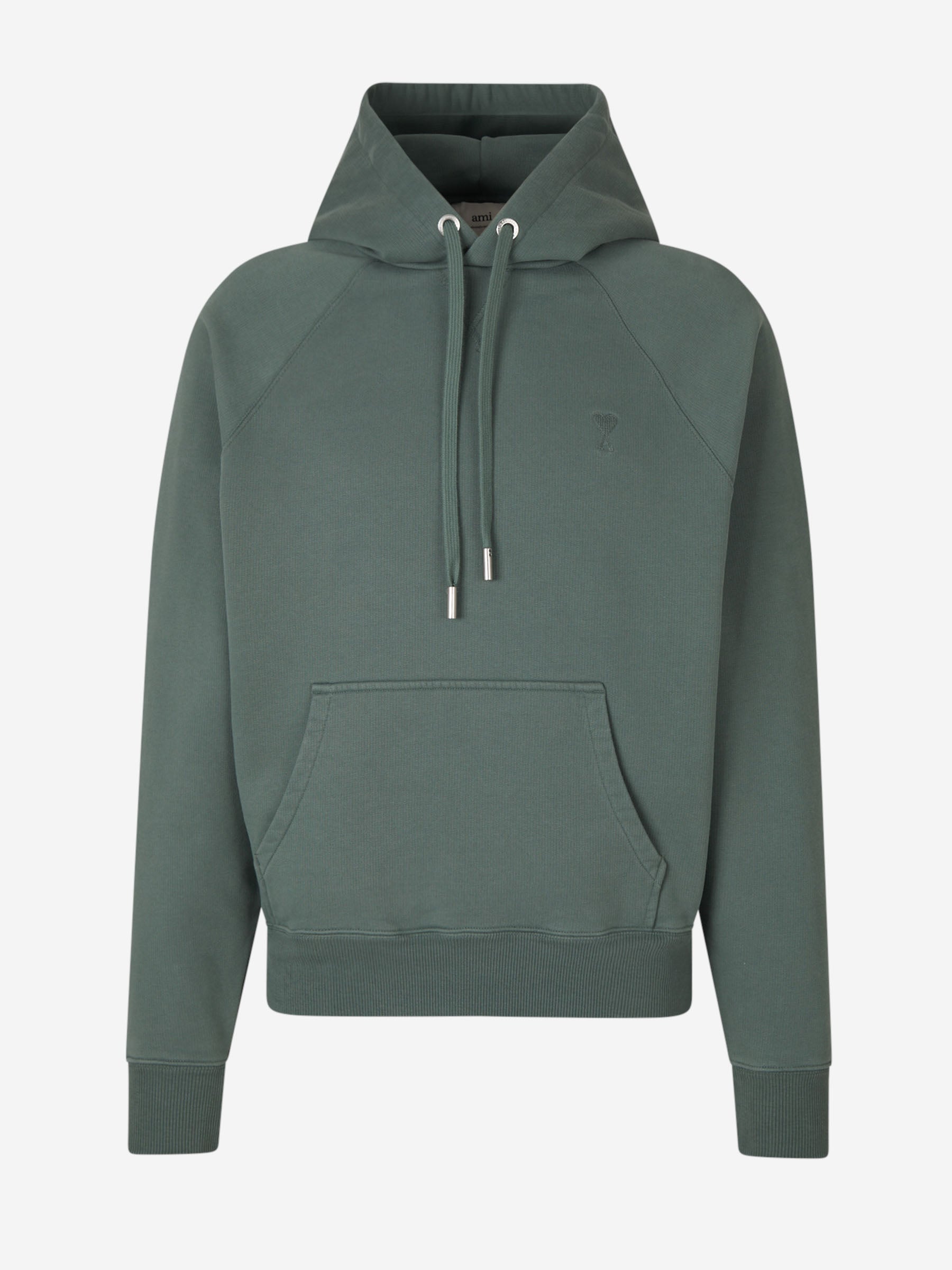 Outlet online Ami Paris Hombre Sudadera Capucha Algodón color Verde Oscuro sku 545-001667 01 - Foto 2