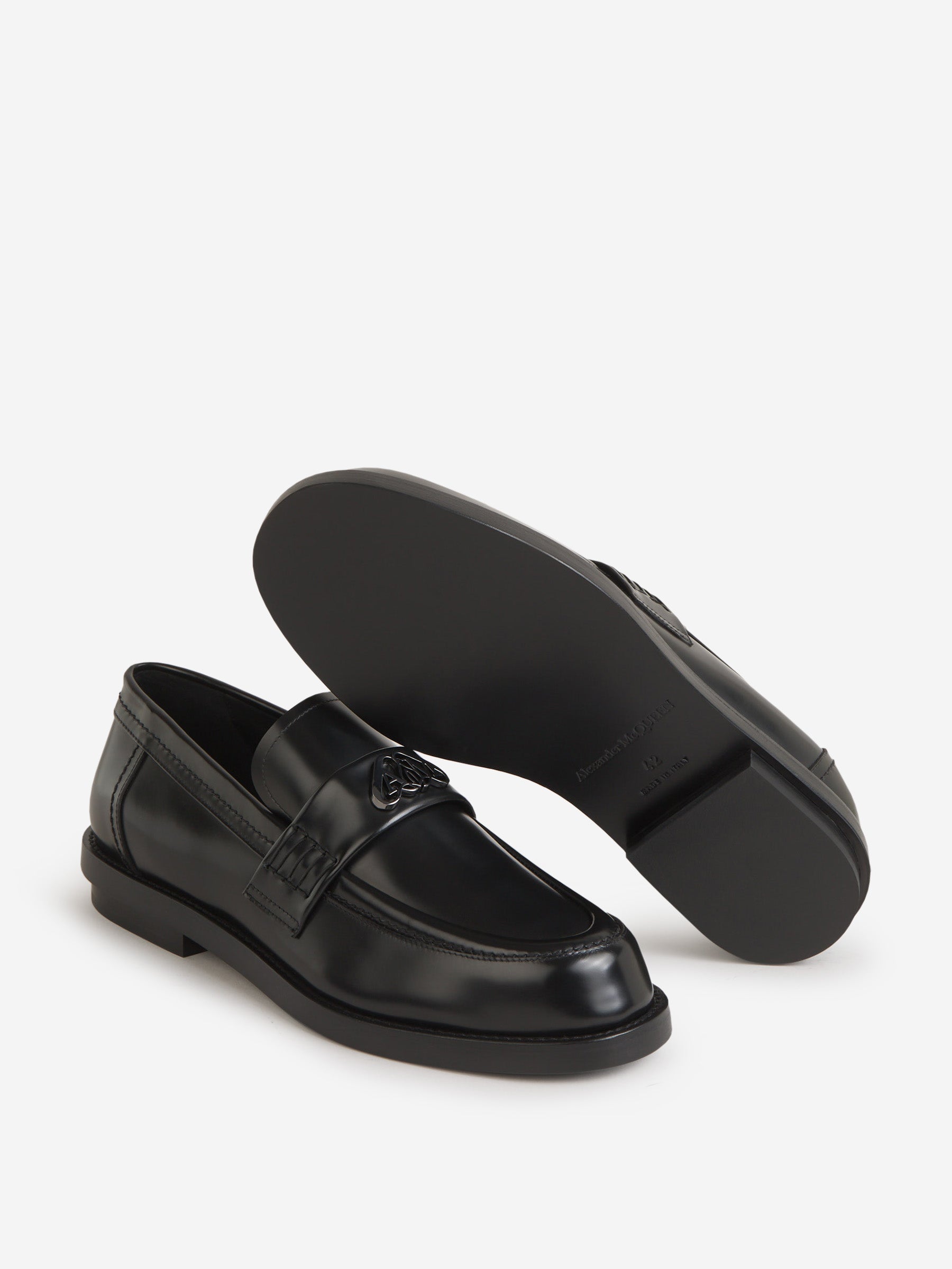 Outlet online McQueen Hombre Mocasines Piel Logo color Negro sku 611-004367 01 - Foto 4