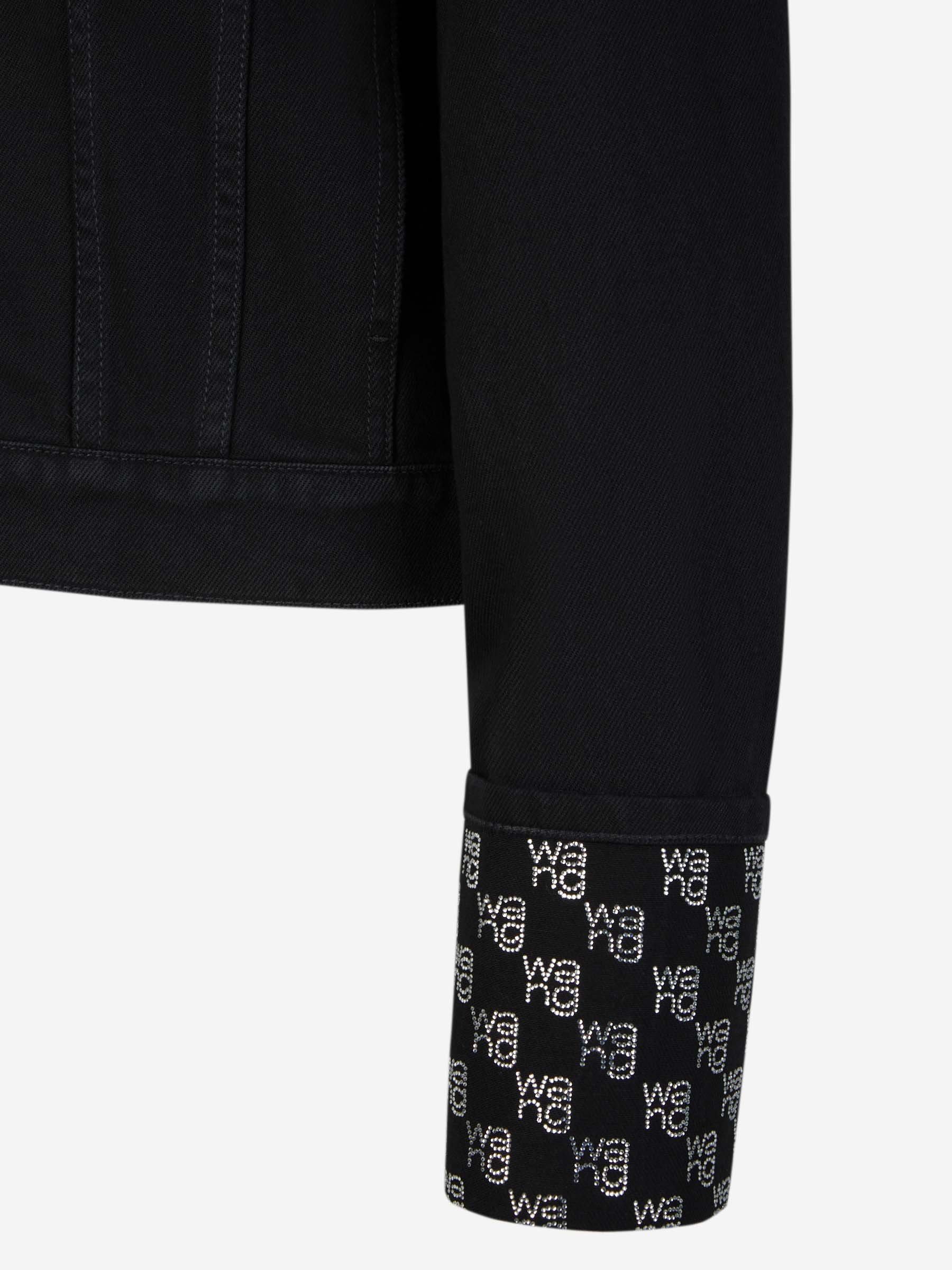 Outlet online Alexander Wang Mujer Cazadora Denim Cristales color Negro sku 772-001291 01 - Foto 4