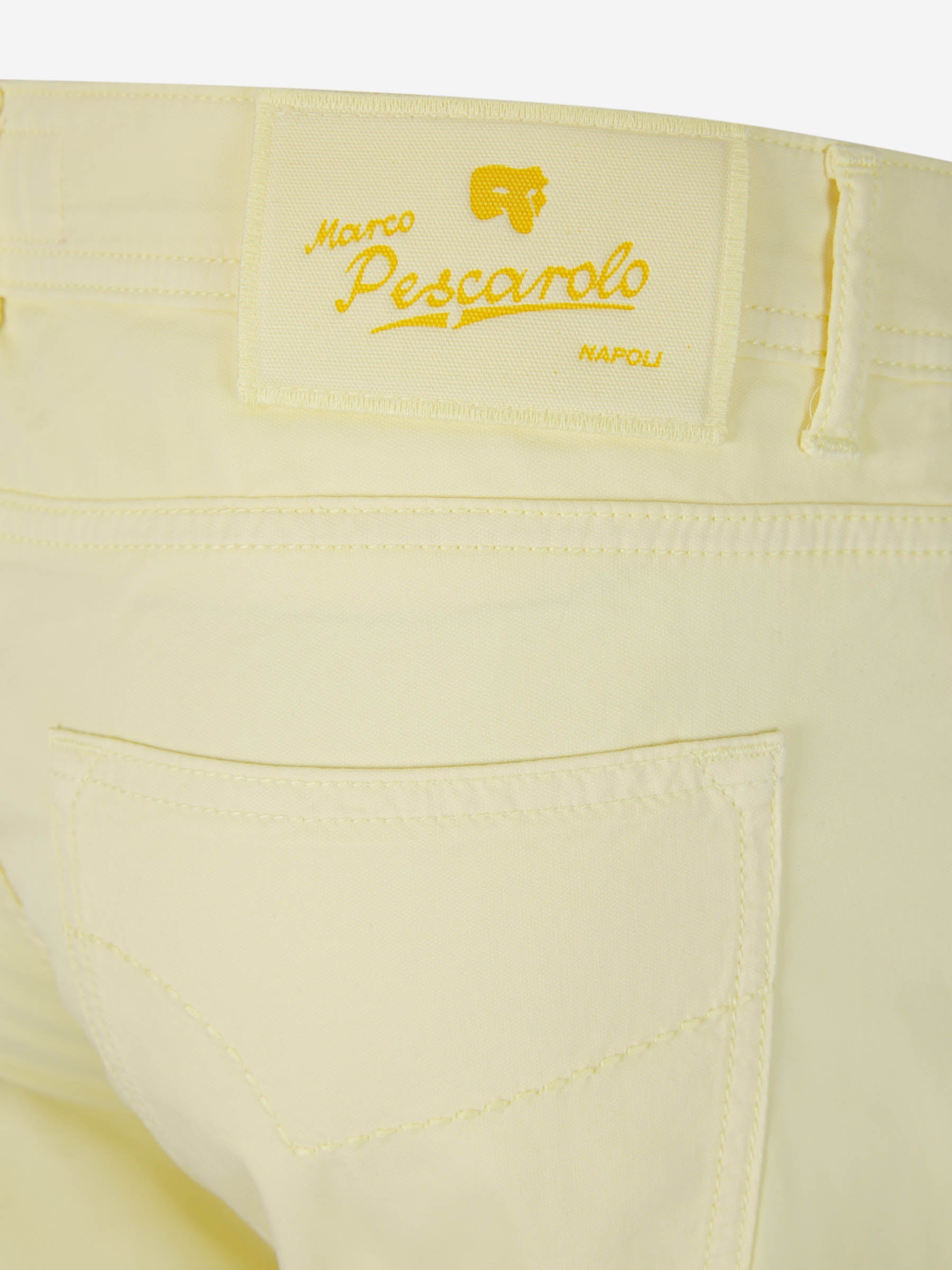 Outlet online Marco Pescarolo Hombre Pantalones 5 Bolsillos color Amarillo sku 522-002570 04 - Foto 4