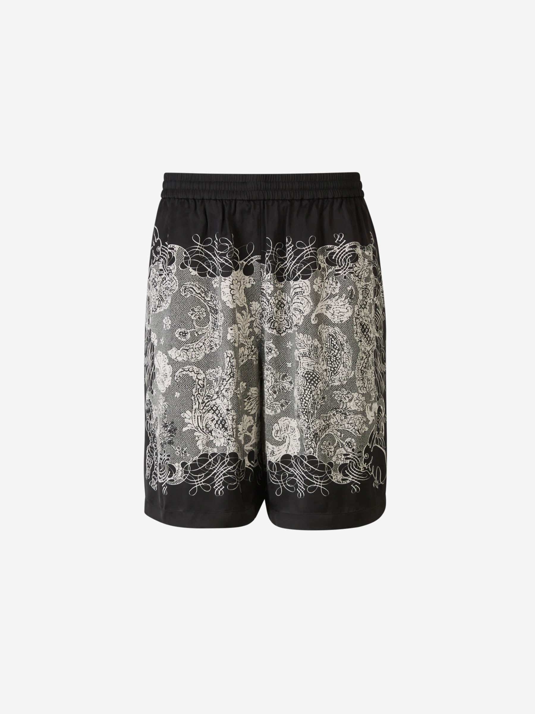 Outlet online Acne Studios Hombre Bermudas Estampadas Viscosa color Negro sku 523-000914 01 - Foto 1