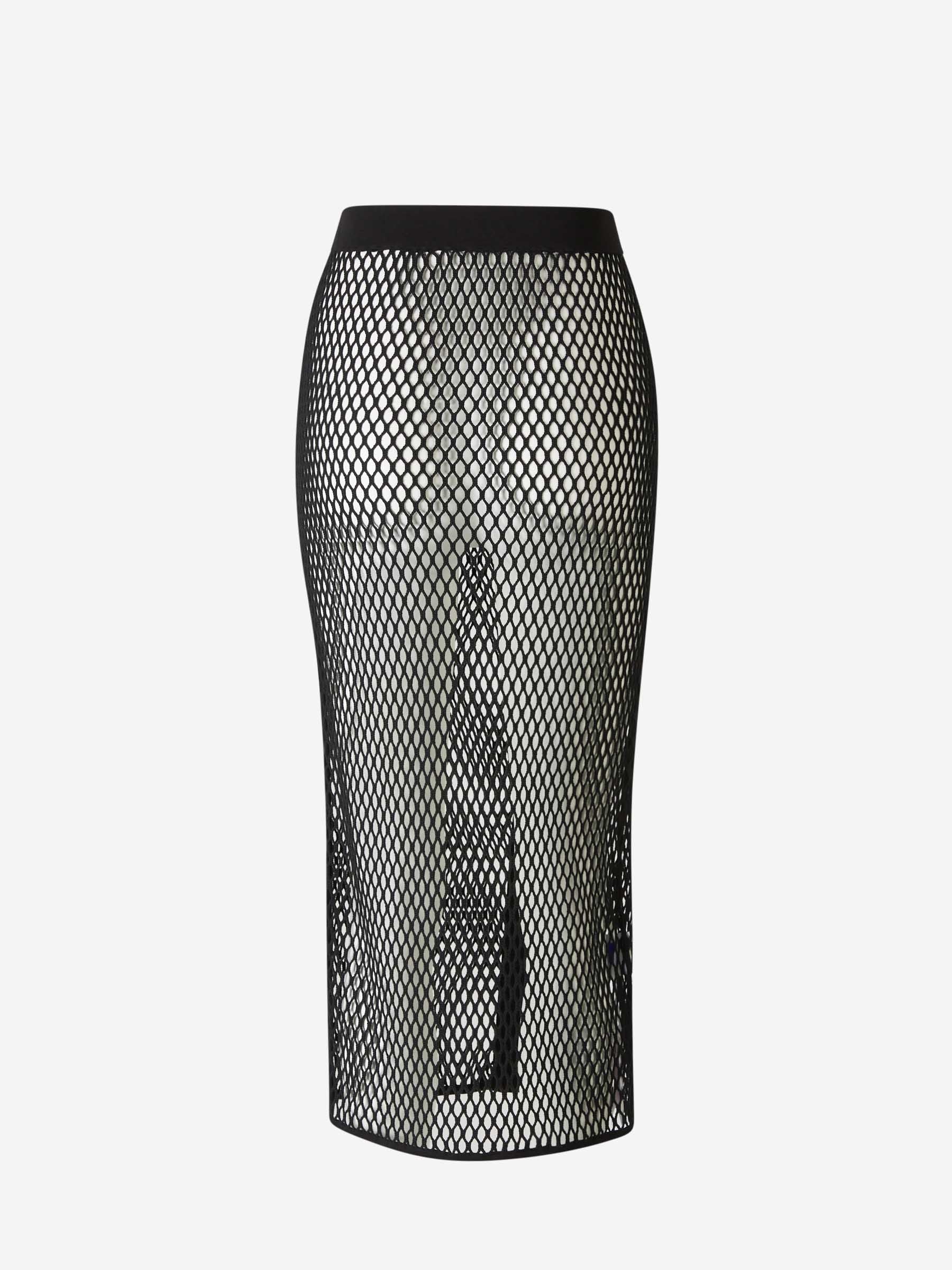 Outlet online Off-White Mujer Falda Midi Calada color Negro sku 750-001420 01 - Foto 3