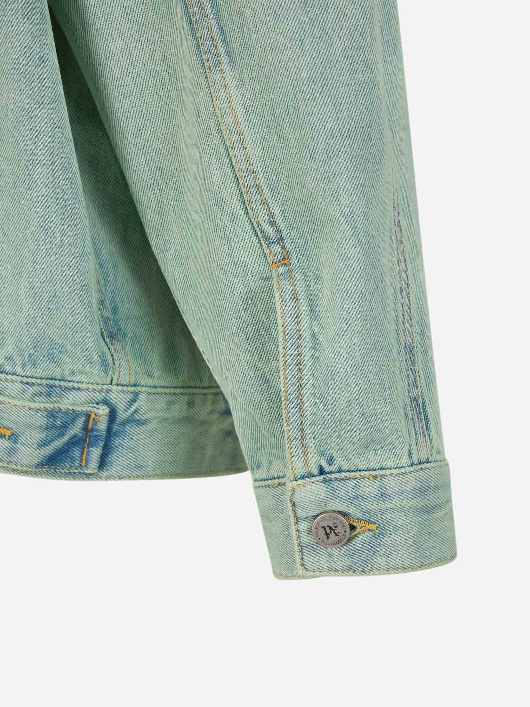 Outlet online Palm Angels Hombre Cazadora Denim Logo color Azul Denim sku 512-002191 01 - Foto 6