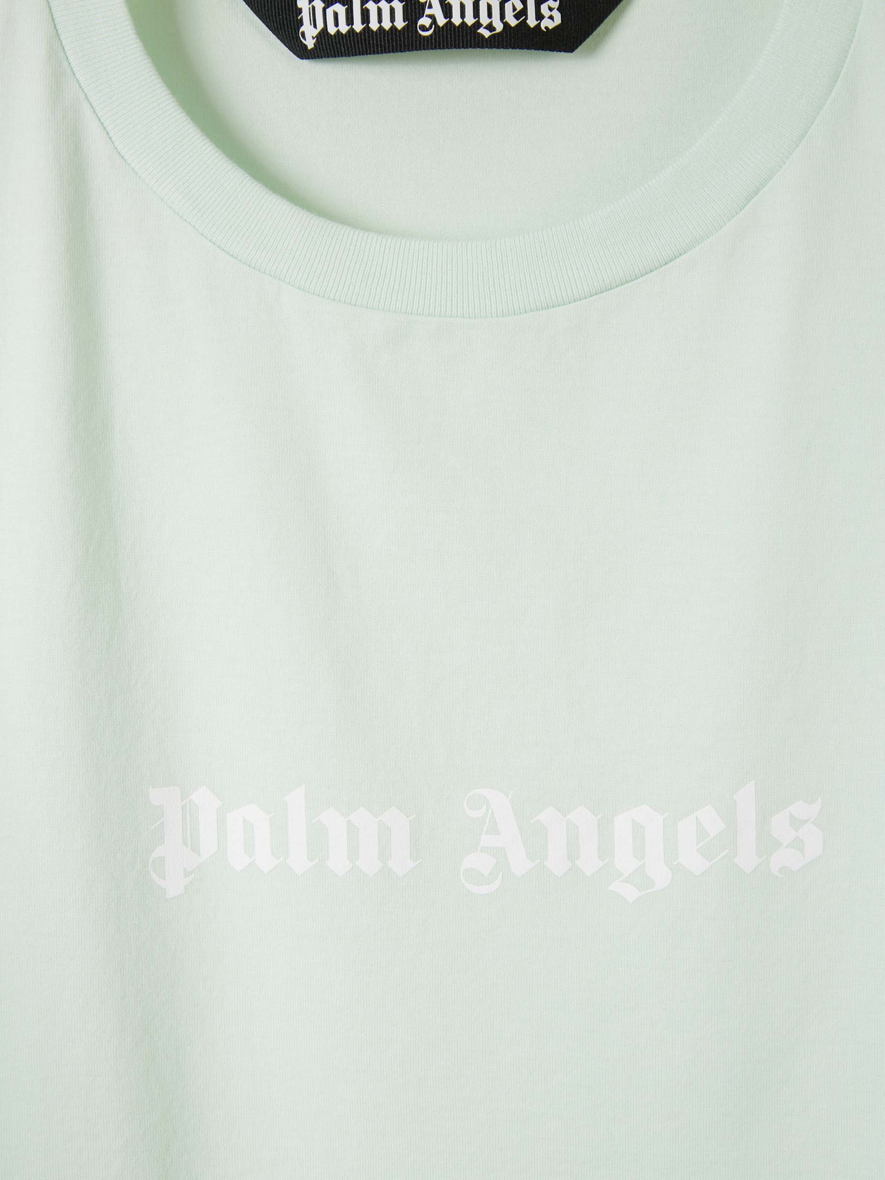 Outlet online Palm Angels Hombre Camiseta Algodón Logo color Verde Menta sku 553-003611 03 - Foto 3