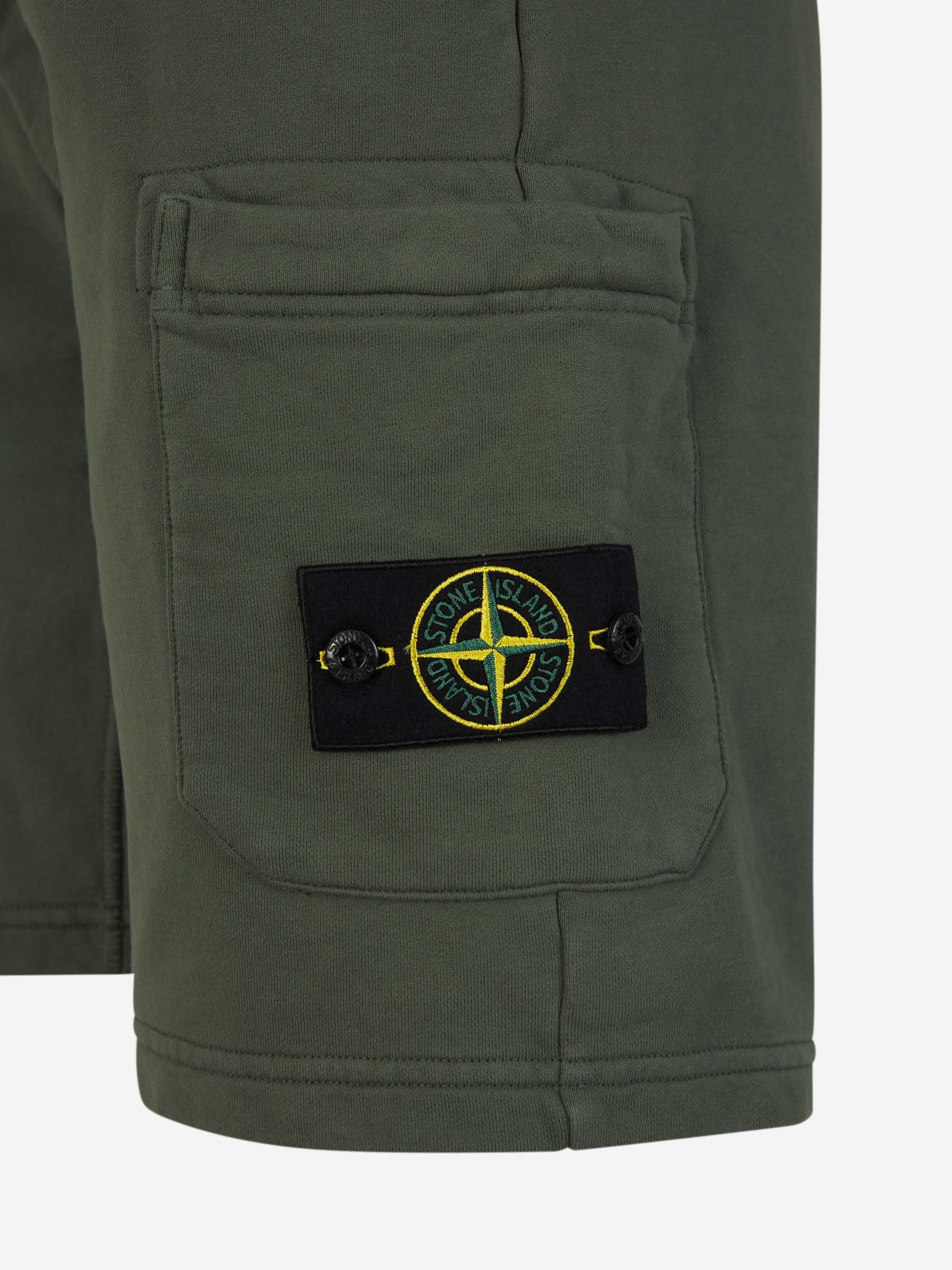 Outlet online Stone Island Hombre Bermudas Cargo Algodón color Verde Militar sku 523-000974 01 - Foto 5