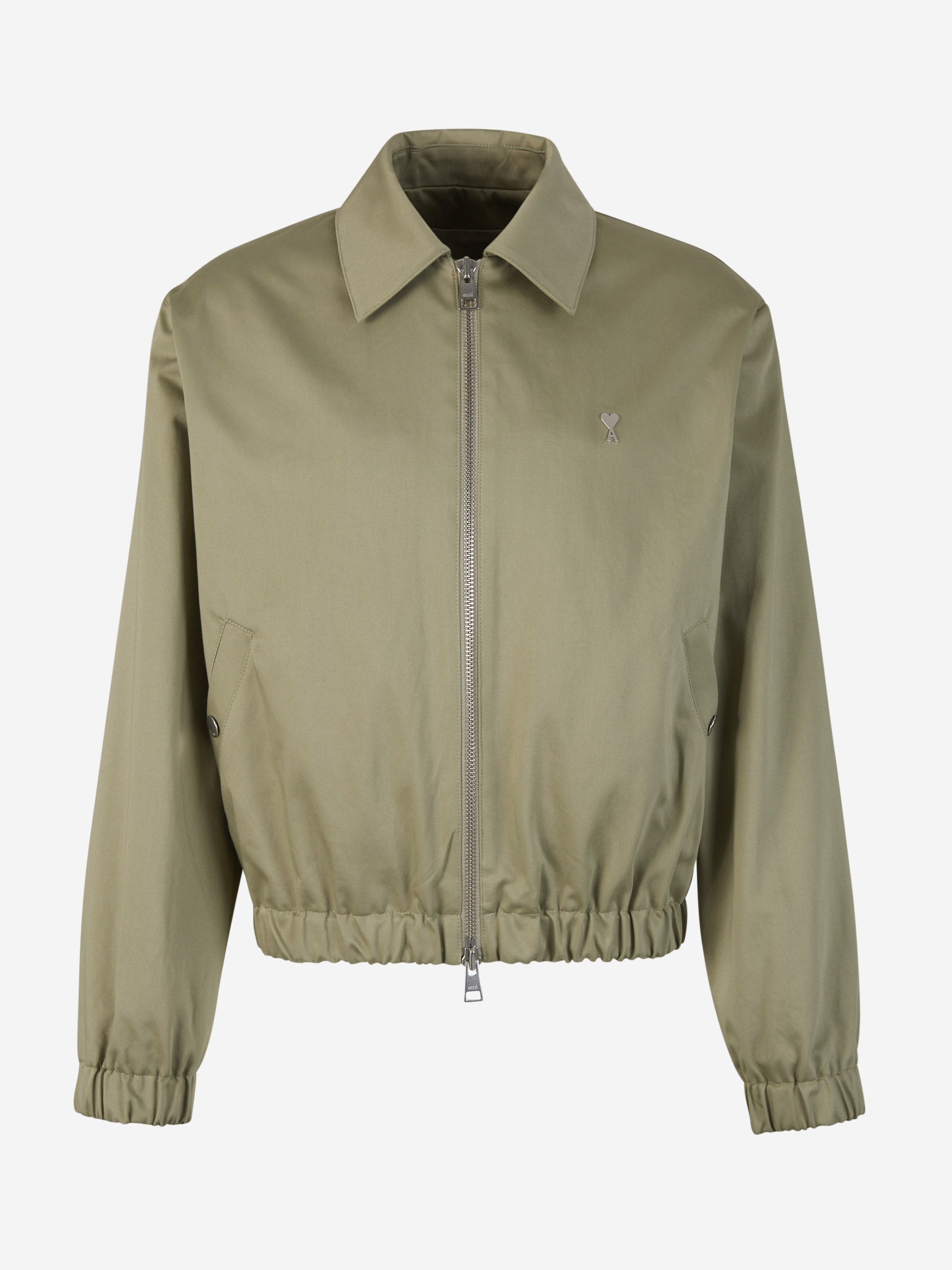 Outlet online Ami Paris Hombre Chaqueta Bomber Logo color Verde Militar sku 512-002194 02 - Foto 1