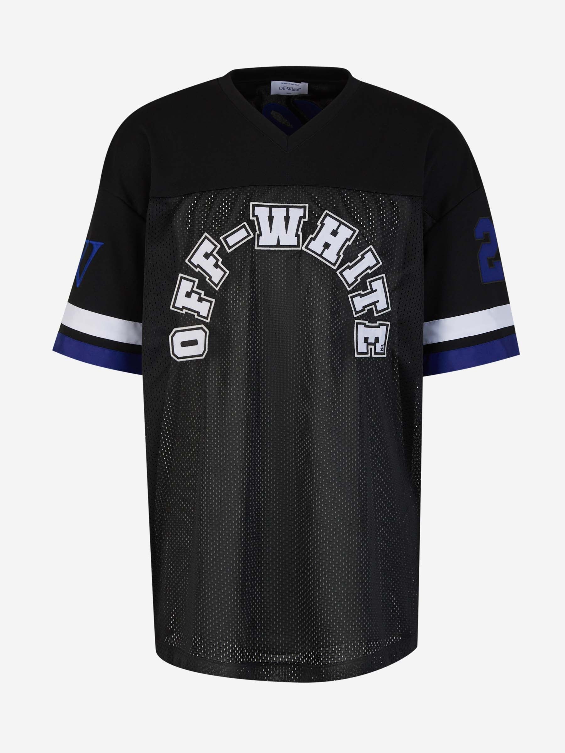 Outlet online Off-White Hombre Camiseta Football Parches color Negro sku 553-003506 01 - Foto 1