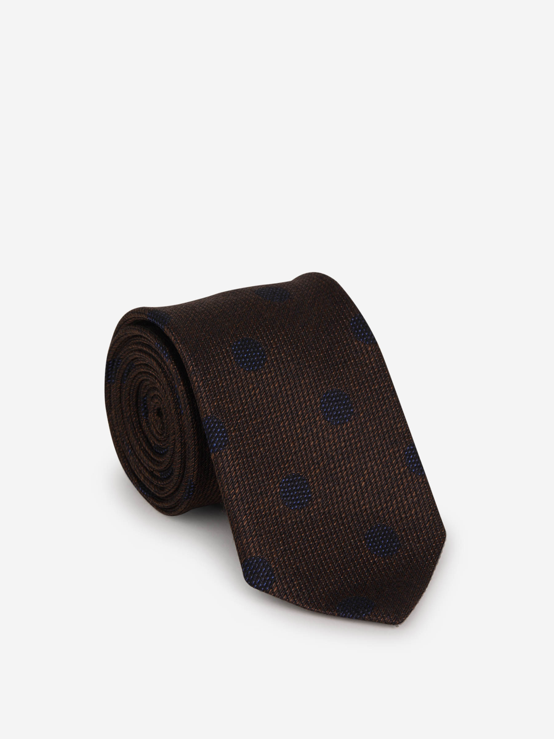 Outlet online Lardini Hombre Corbata Lunares Seda color Marron sku 601-001110 01 - Foto 1