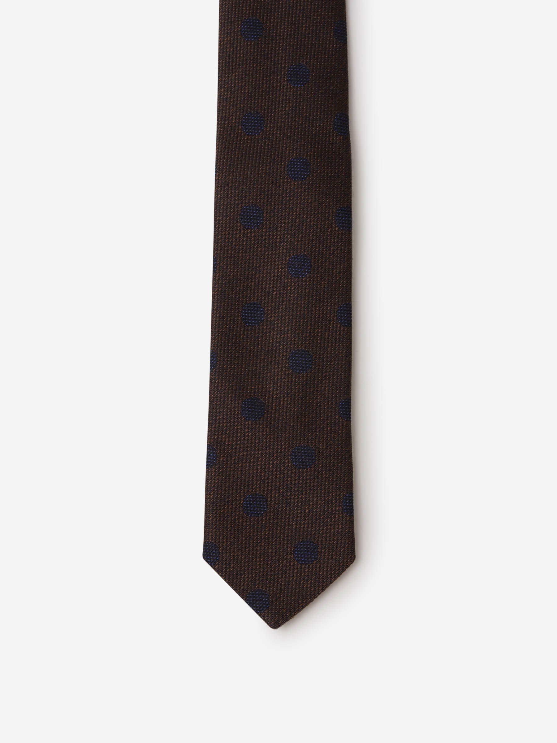 Outlet online Lardini Hombre Corbata Lunares Seda color Marron sku 601-001110 01 - Foto 2