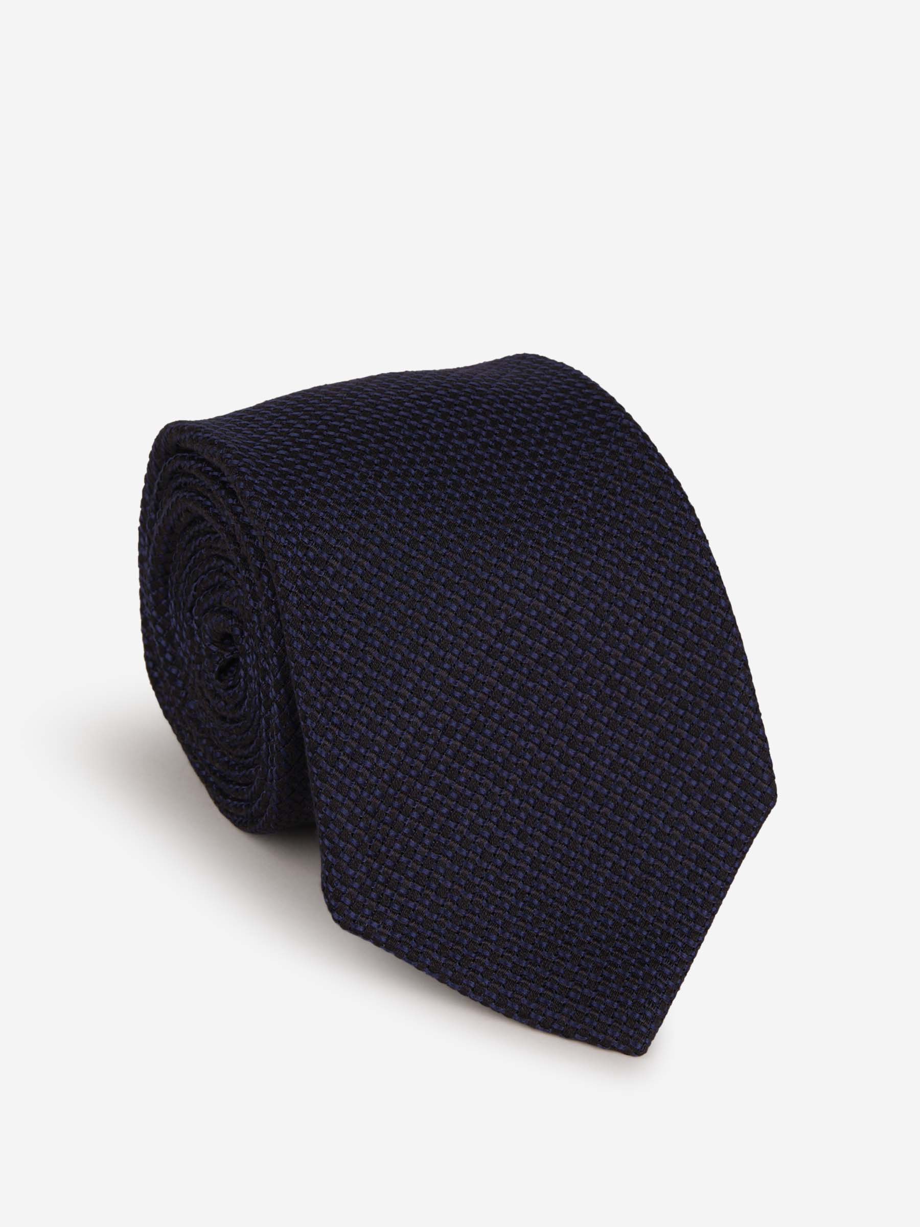 Outlet online Kiton Hombre Corbata Texturizada Lana Y Seda color Azul Noche sku 601-001136 02 - Foto 1