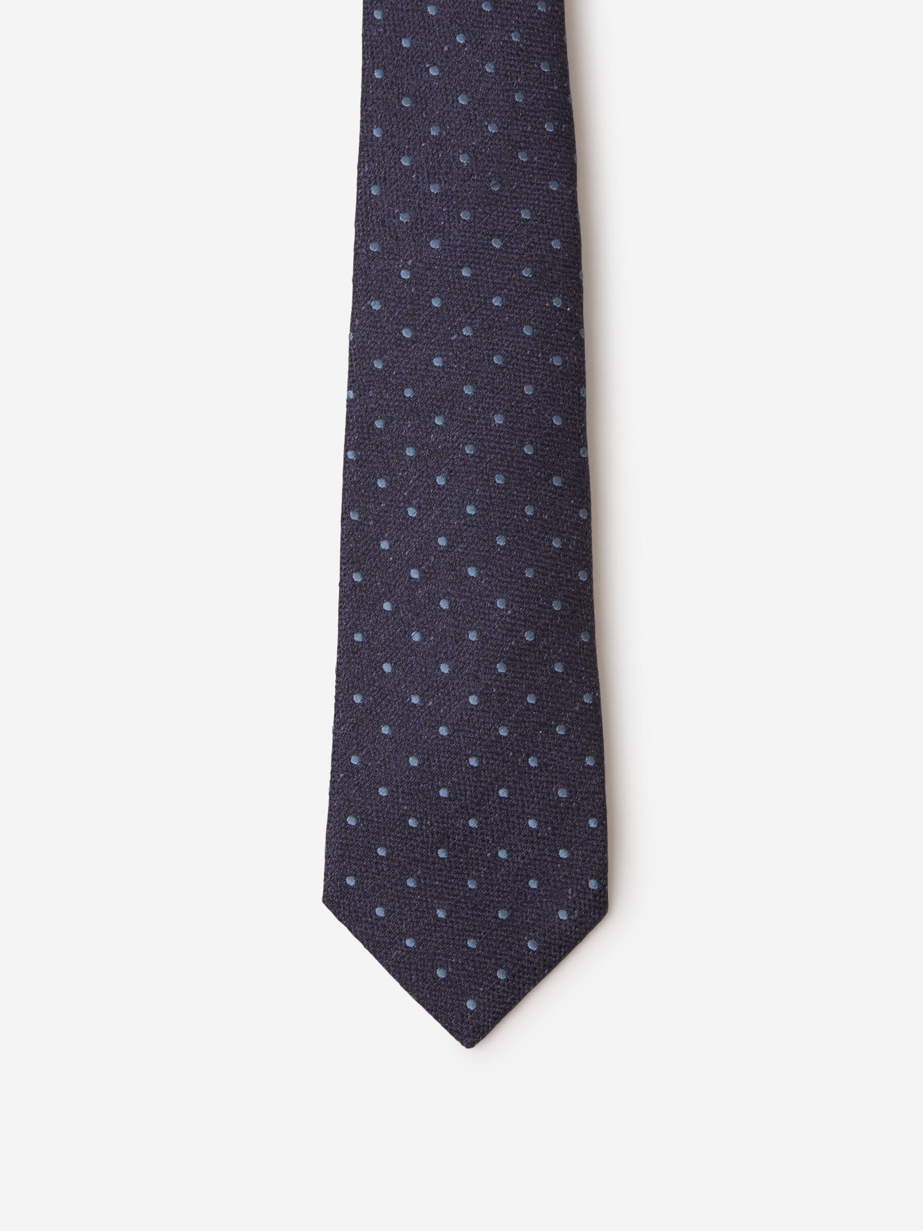 Outlet online Kiton Hombre Corbata Motivo Topos color Azul Cobalto sku 601-001157 01 - Foto 2