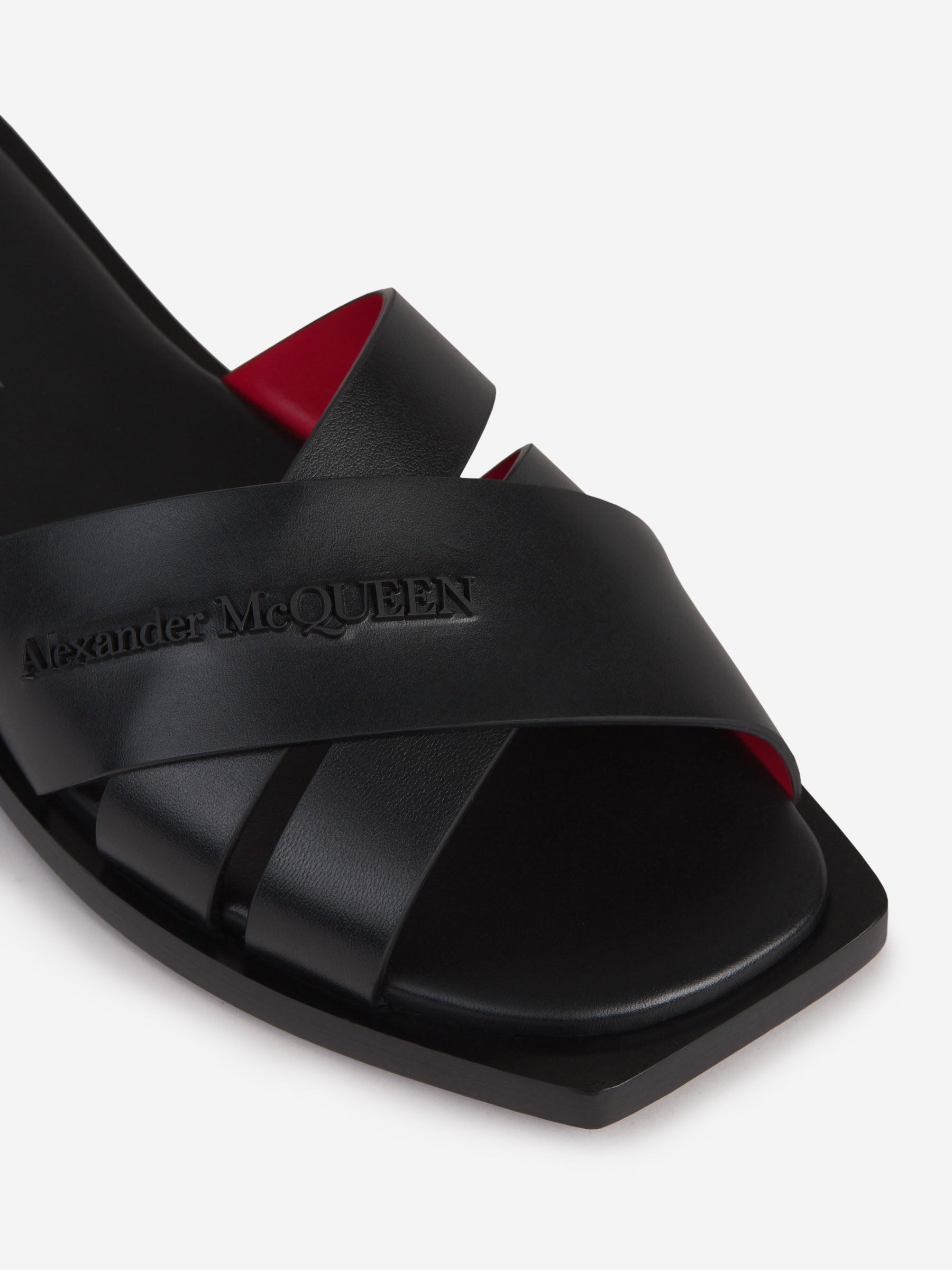 Outlet online McQueen Hombre Sandalias New Gloss color Negro sku 617-000107 01 - Foto 5