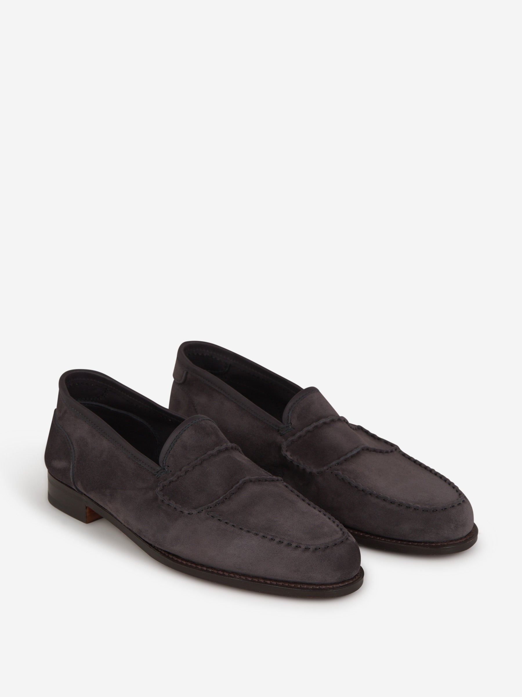 Outlet online John Lobb Hombre Mocasines Bath Piel Ante color Marrón Oscuro sku 610-000181 01 - Foto 4