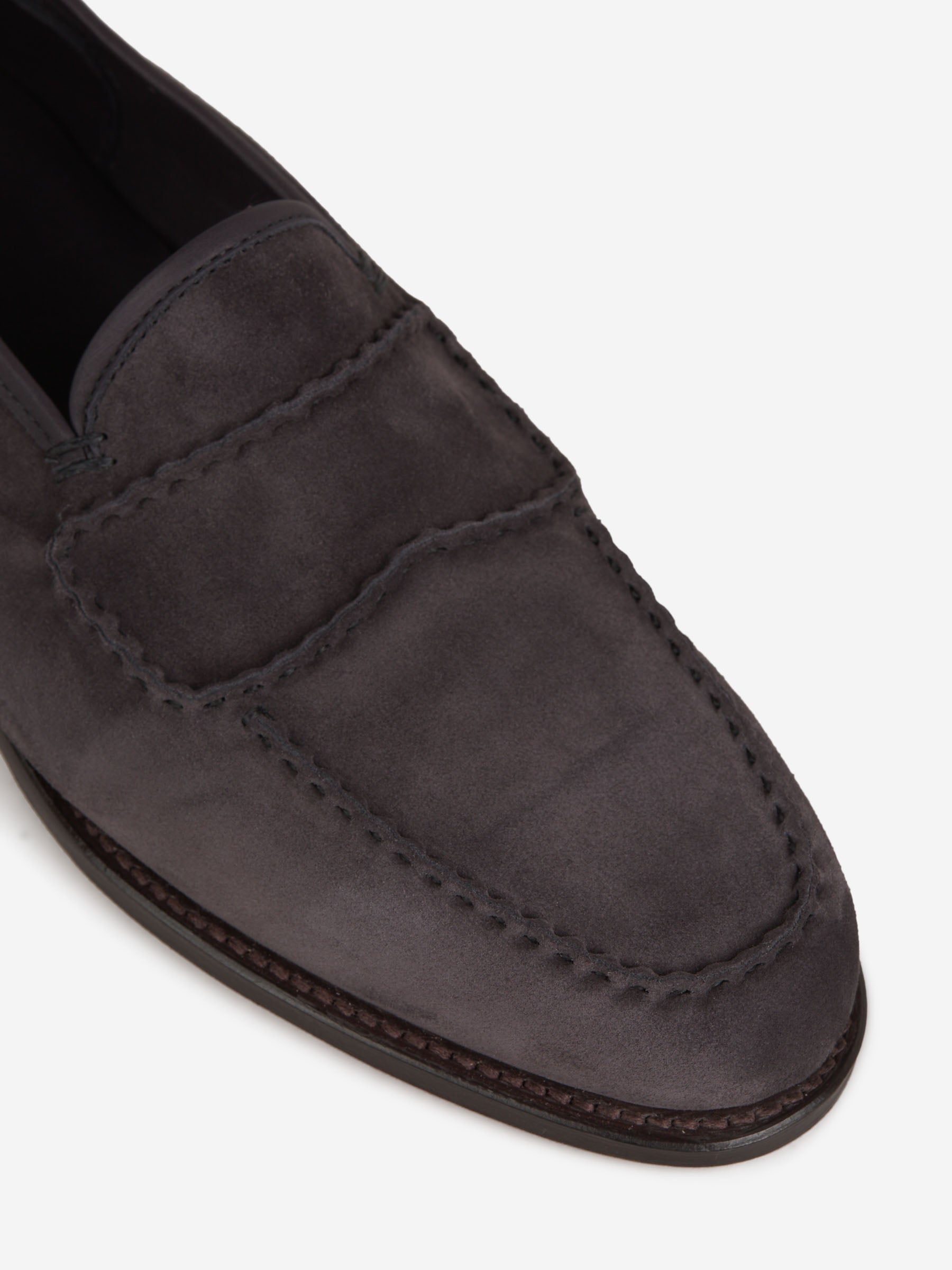 Outlet online John Lobb Hombre Mocasines Bath Piel Ante color Marrón Oscuro sku 610-000181 01 - Foto 2