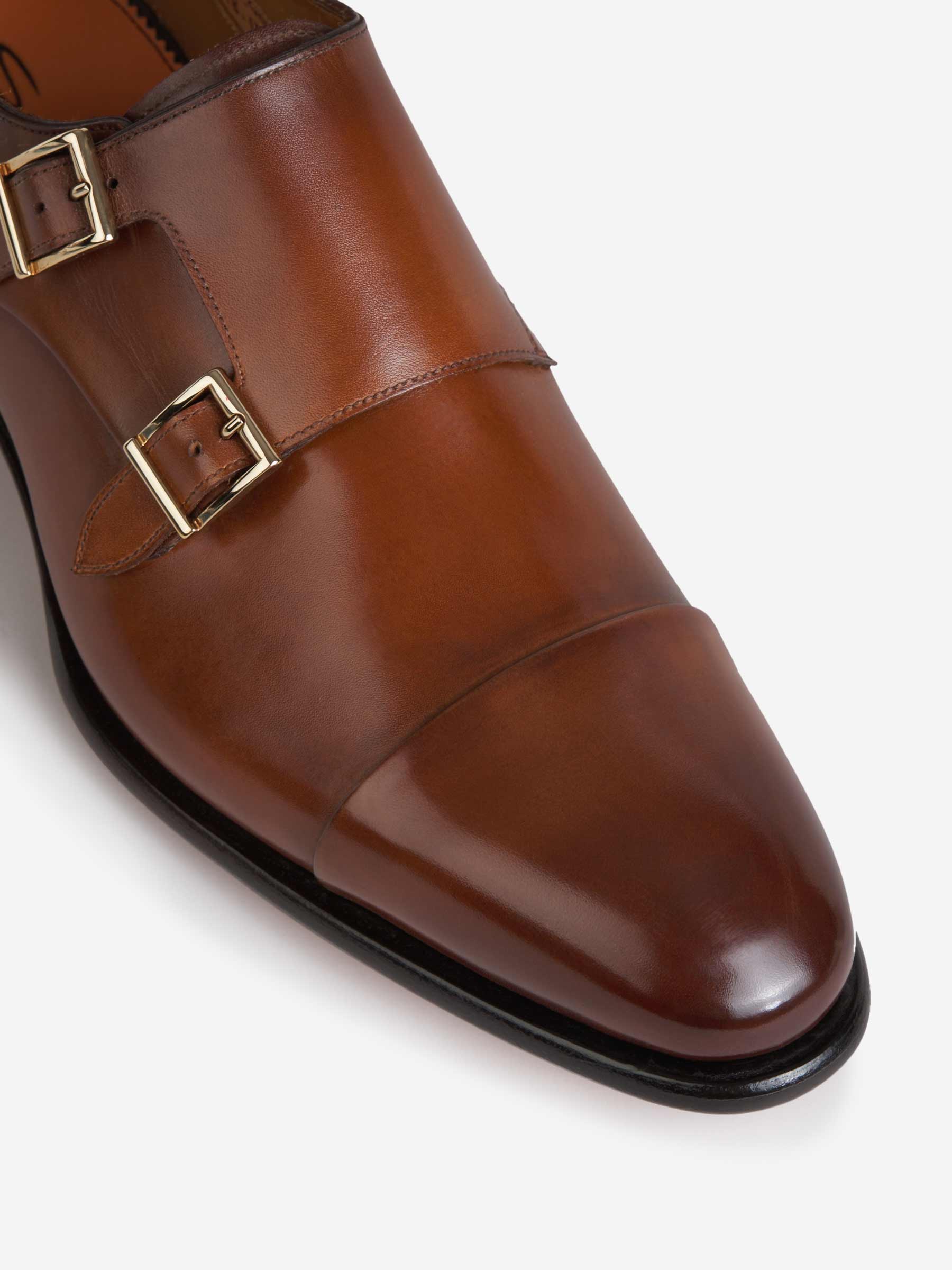 Outlet online Santoni Hombre Zapatos Doble Hebilla color Marrón sku 611-003823 03 - Foto 4