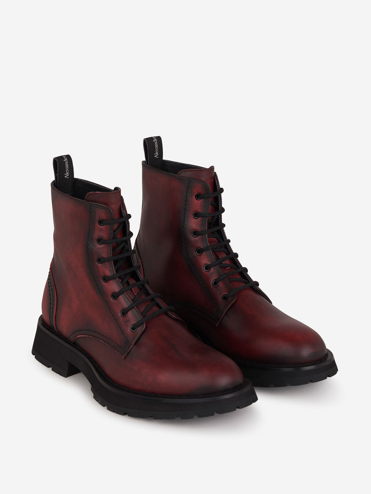 Outlet online McQueen Hombre Botas Piel Logo color Rojo sku 611-003978 00 - Foto 3