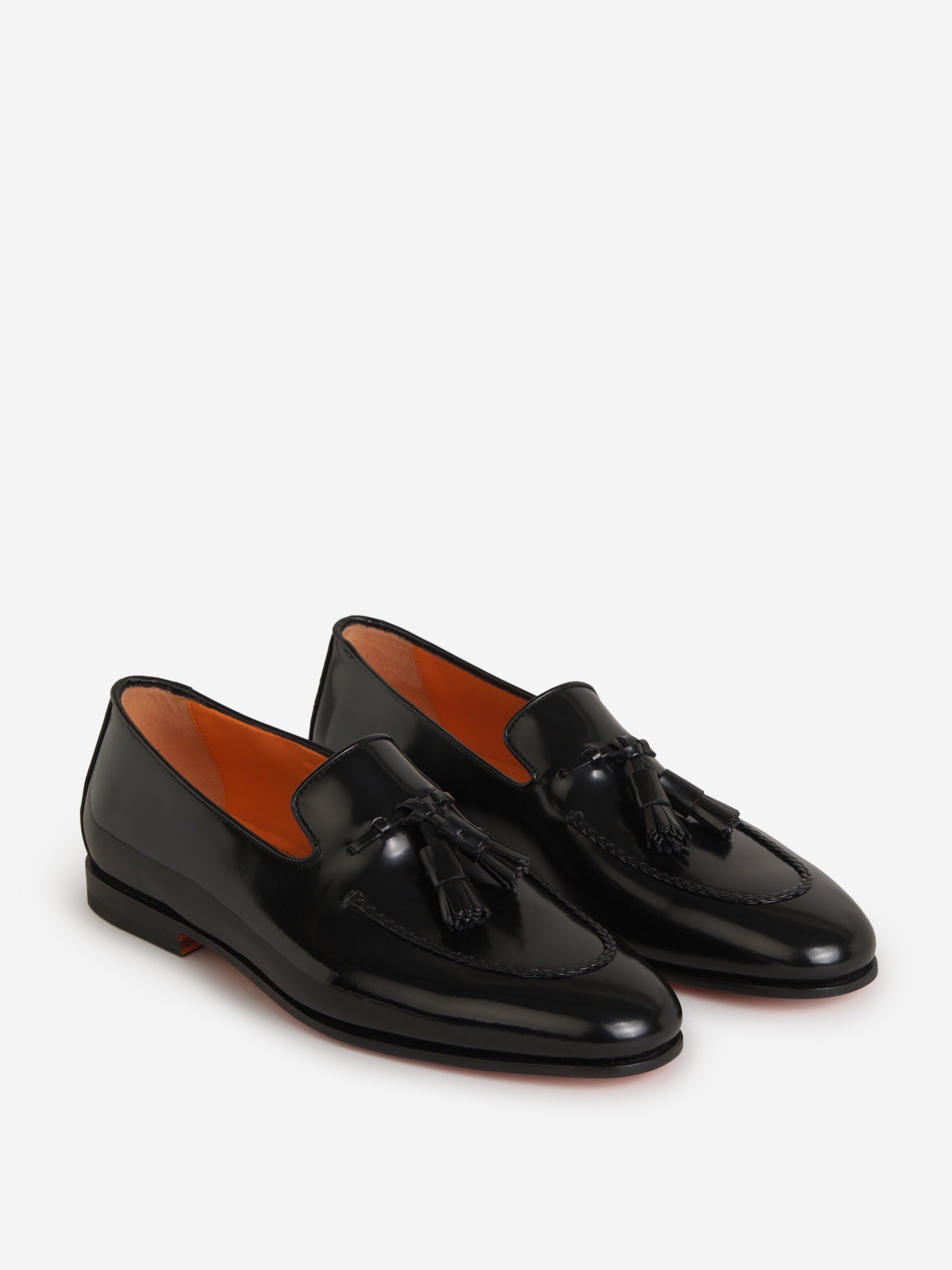 Outlet online Santoni Hombre Mocasines Borla Piel color Negro sku 611-004080 01 - Foto 3