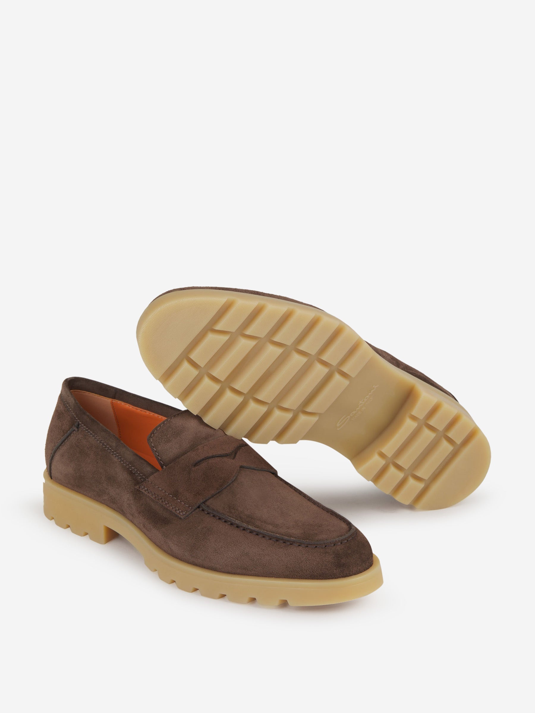 Outlet online Santoni Hombre Mocasines Piel Ante color Marron sku 611-004249 01 - Foto 4