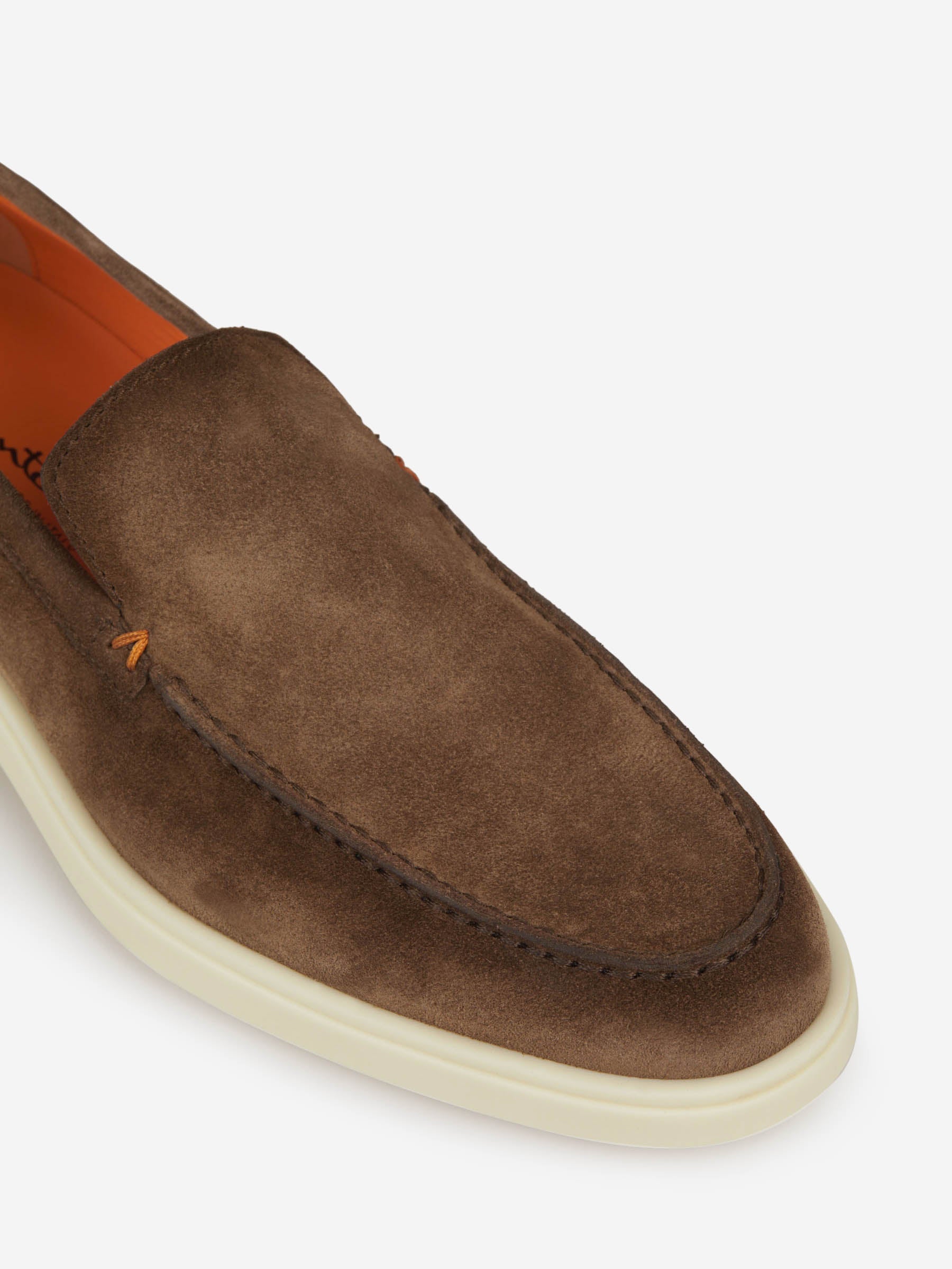 Outlet online Santoni Hombre Mocasines Piel Ante color Marrón sku 611-004250 01 - Foto 5