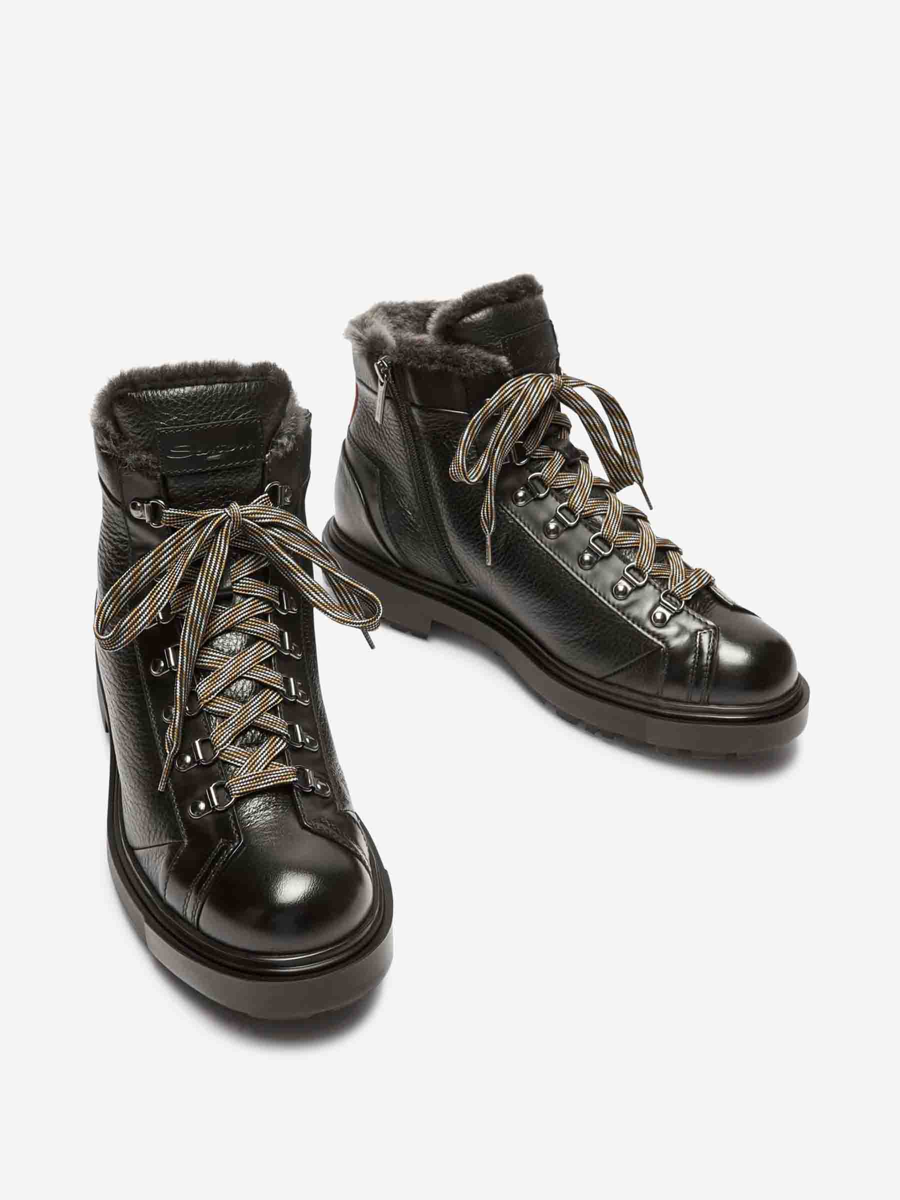 Outlet online Santoni Hombre Zapatos Botín Farah color Negro sku 611-004448 01 - Foto 2