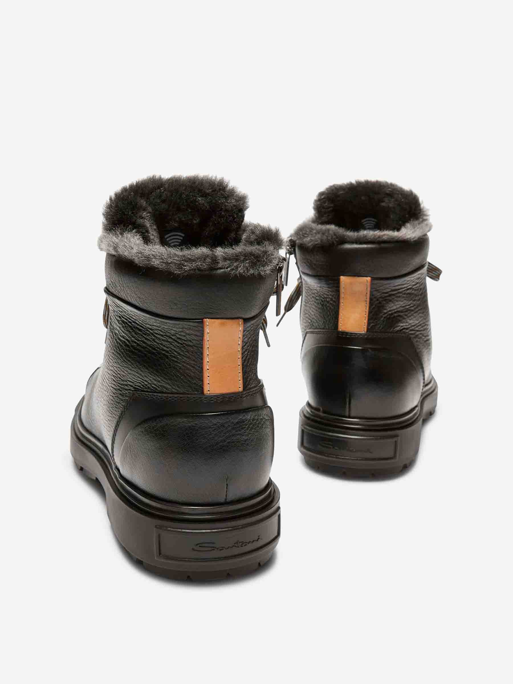 Outlet online Santoni Hombre Zapatos Botín Farah color Negro sku 611-004448 01 - Foto 3