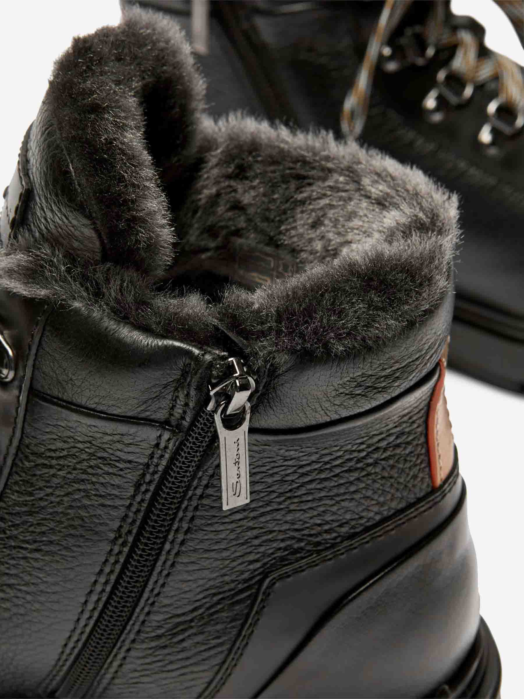 Outlet online Santoni Hombre Zapatos Botín Farah color Negro sku 611-004448 01 - Foto 5