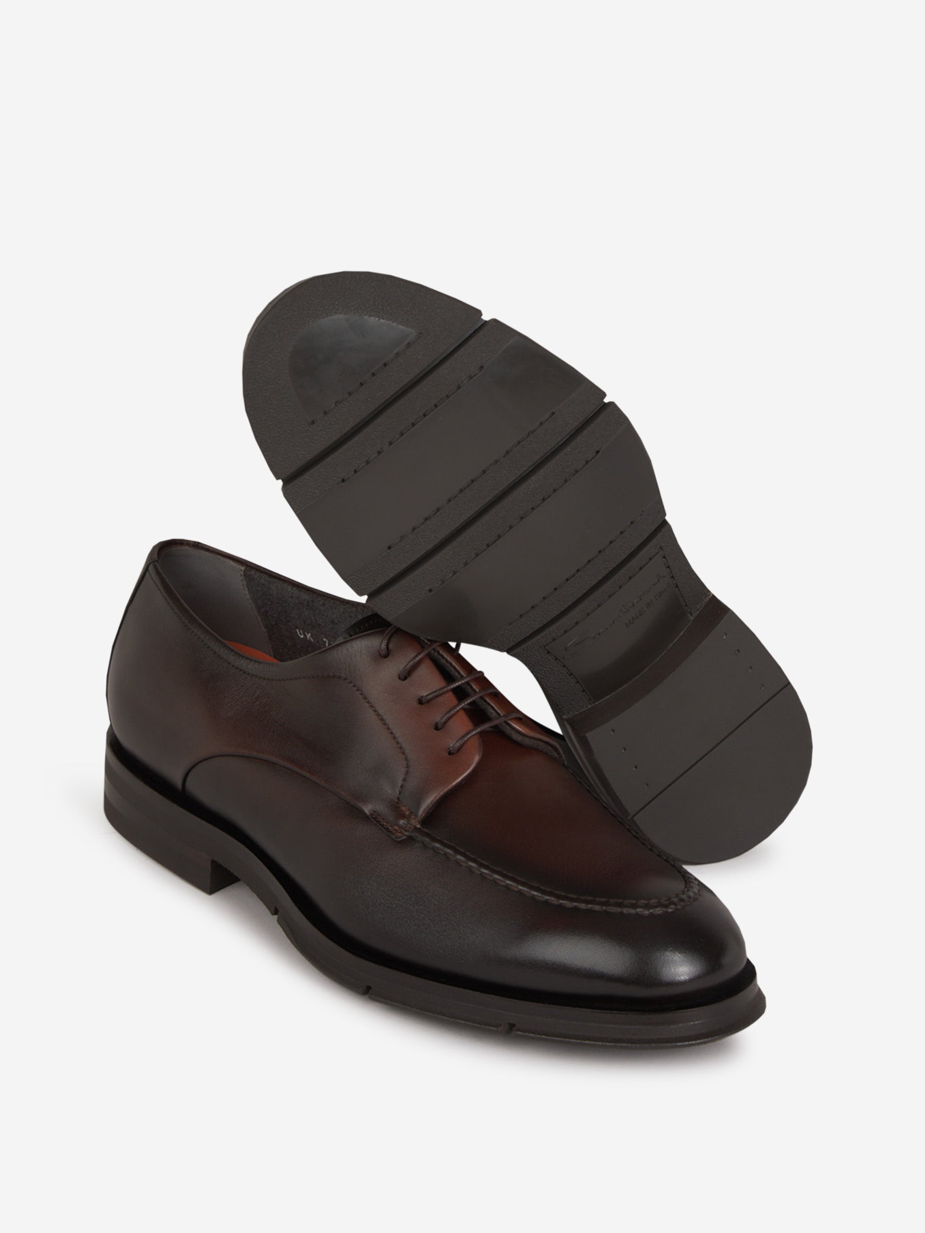 Outlet online Santoni Hombre Zapatos Piel Oxford color Marron Oscuro sku 611-004450 01 - Foto 4