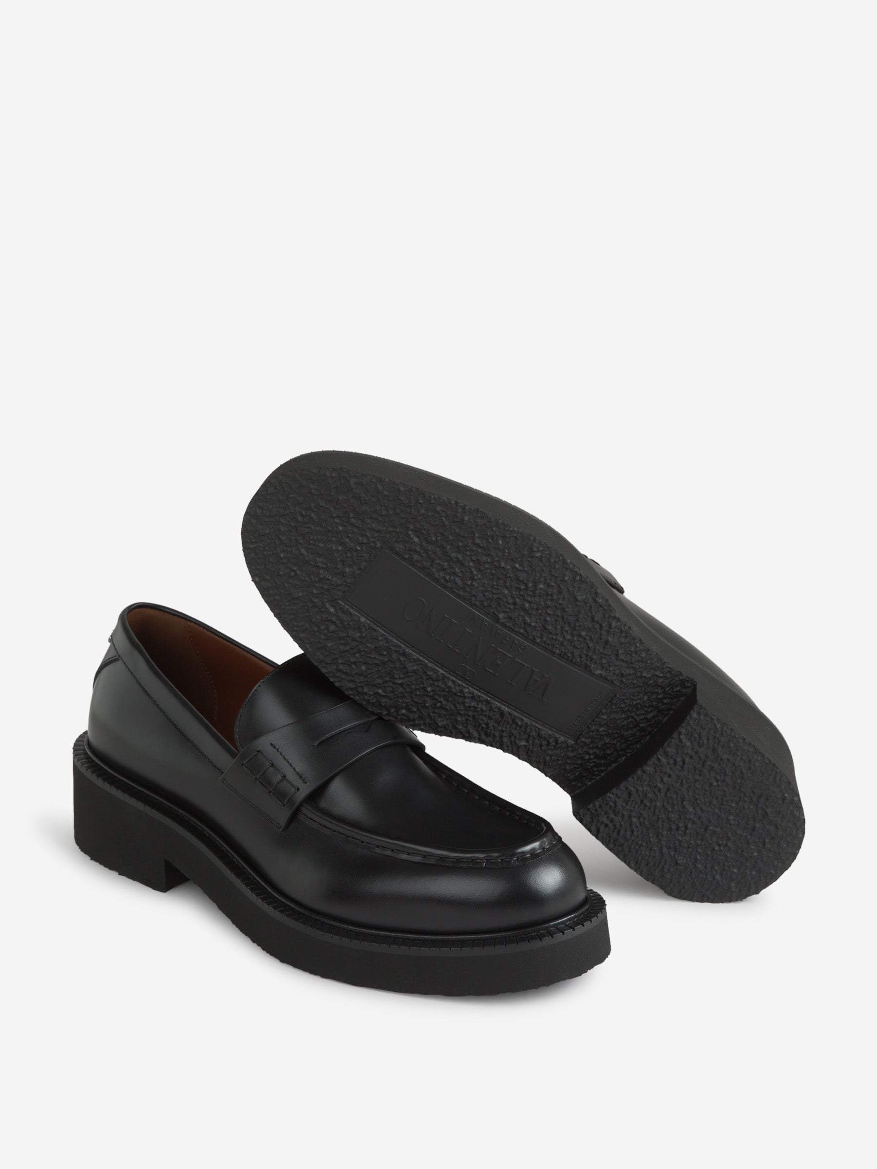 Valentino Garavani Hombre Barcelona Mocasines Piel Logo color Negro sku 611-004452 01 - Foto 4