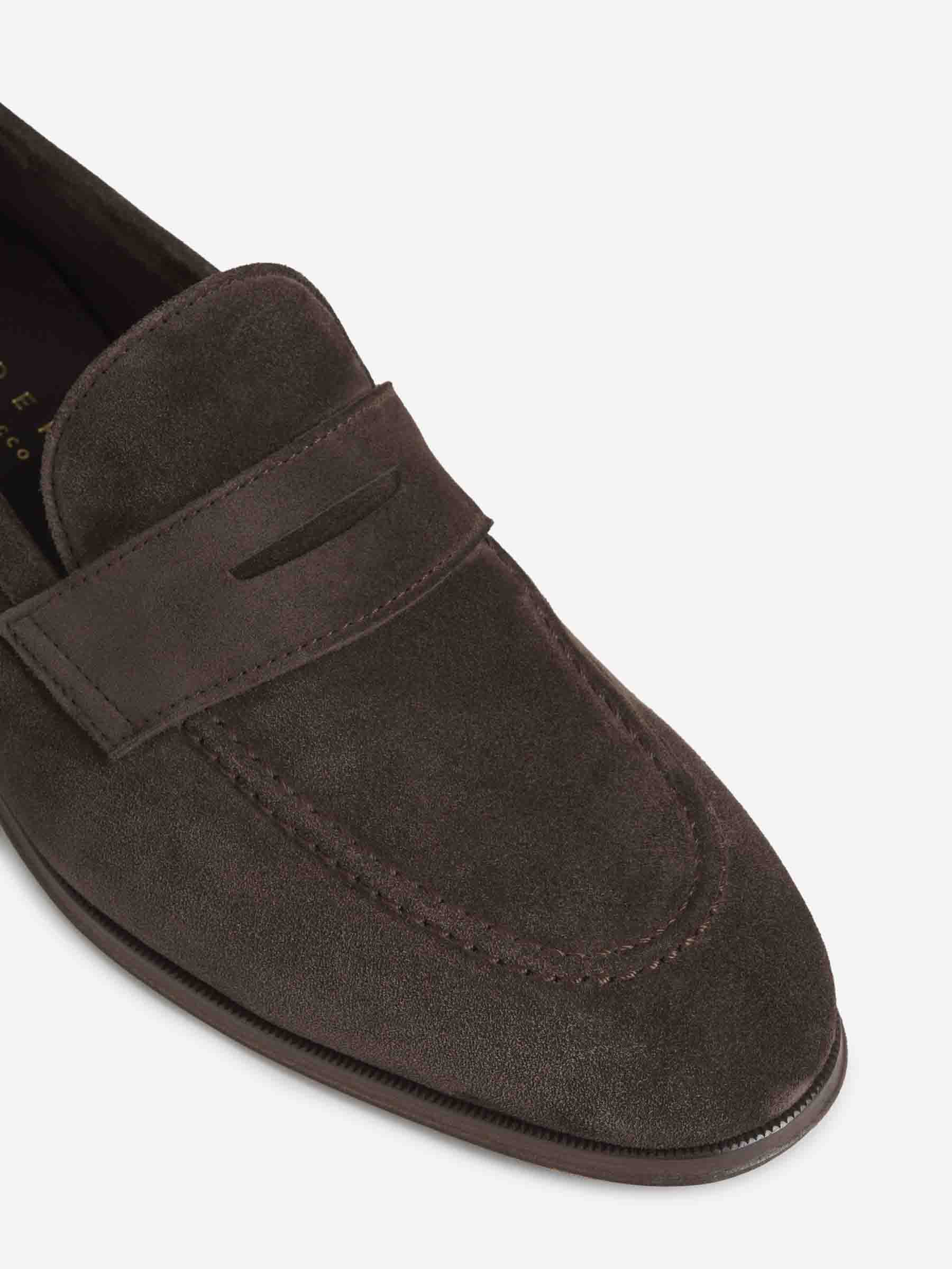 Henderson Baracco Hombre Barcelona Mocasines Piel Ante color Marrón Oscuro sku 611-004572 01 - Foto 5