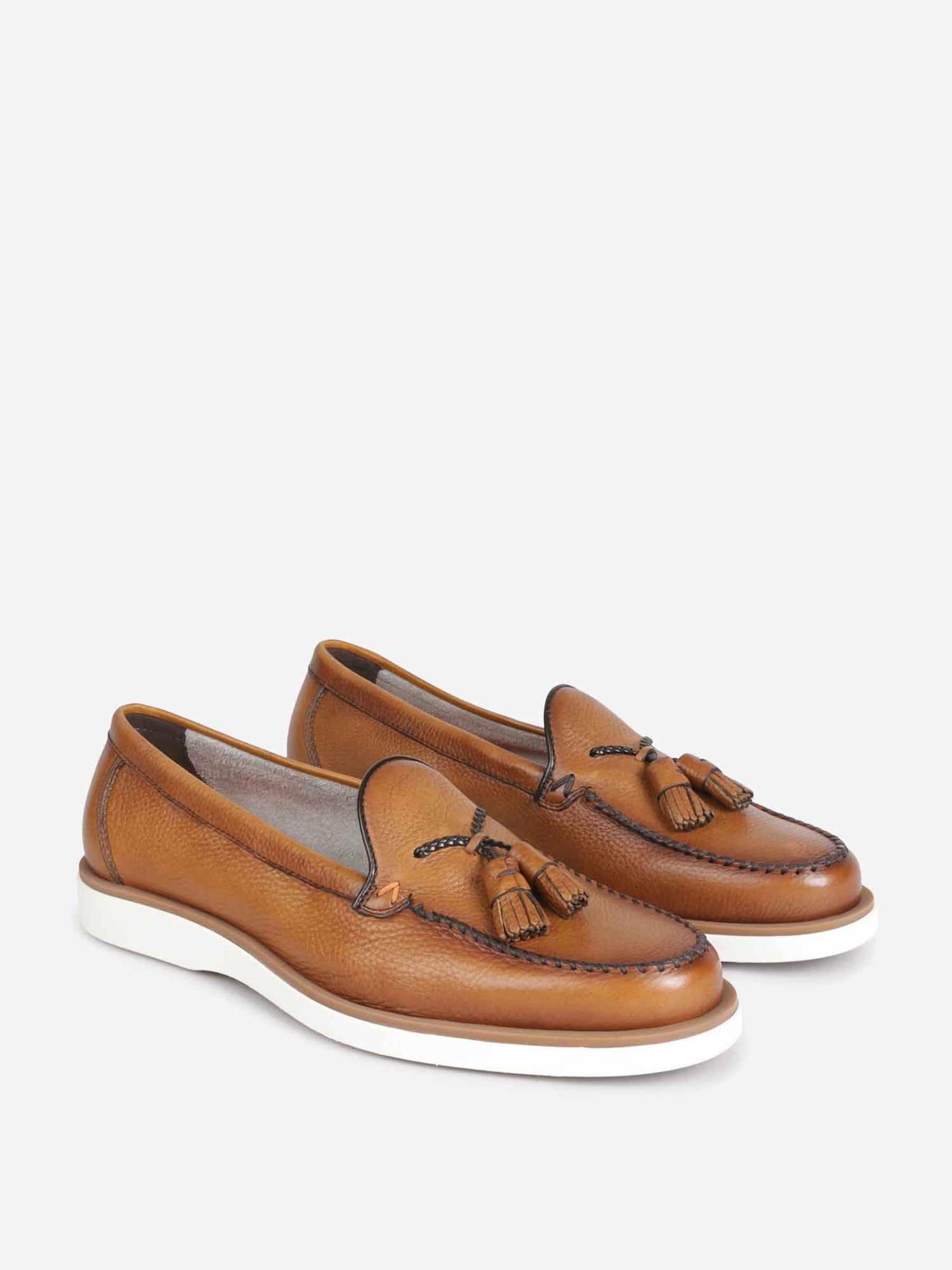 Santoni Hombre Barcelona Mocasines Tulsi Borlas color Marrón sku 611-004585 01 - Foto 2