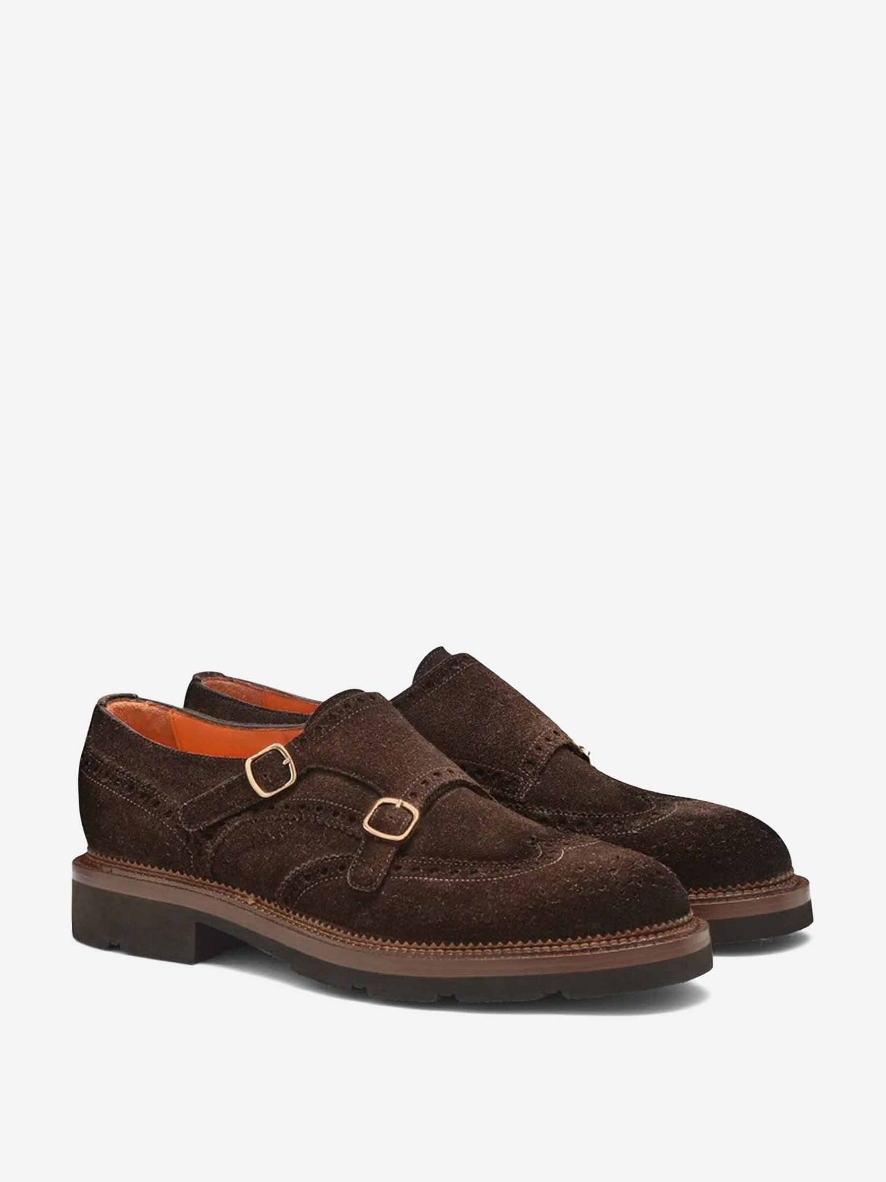 Outlet online Santoni Hombre Zapatos Brogue Hebillas color Marrón Oscuro sku 611-004634 01 - Foto 2
