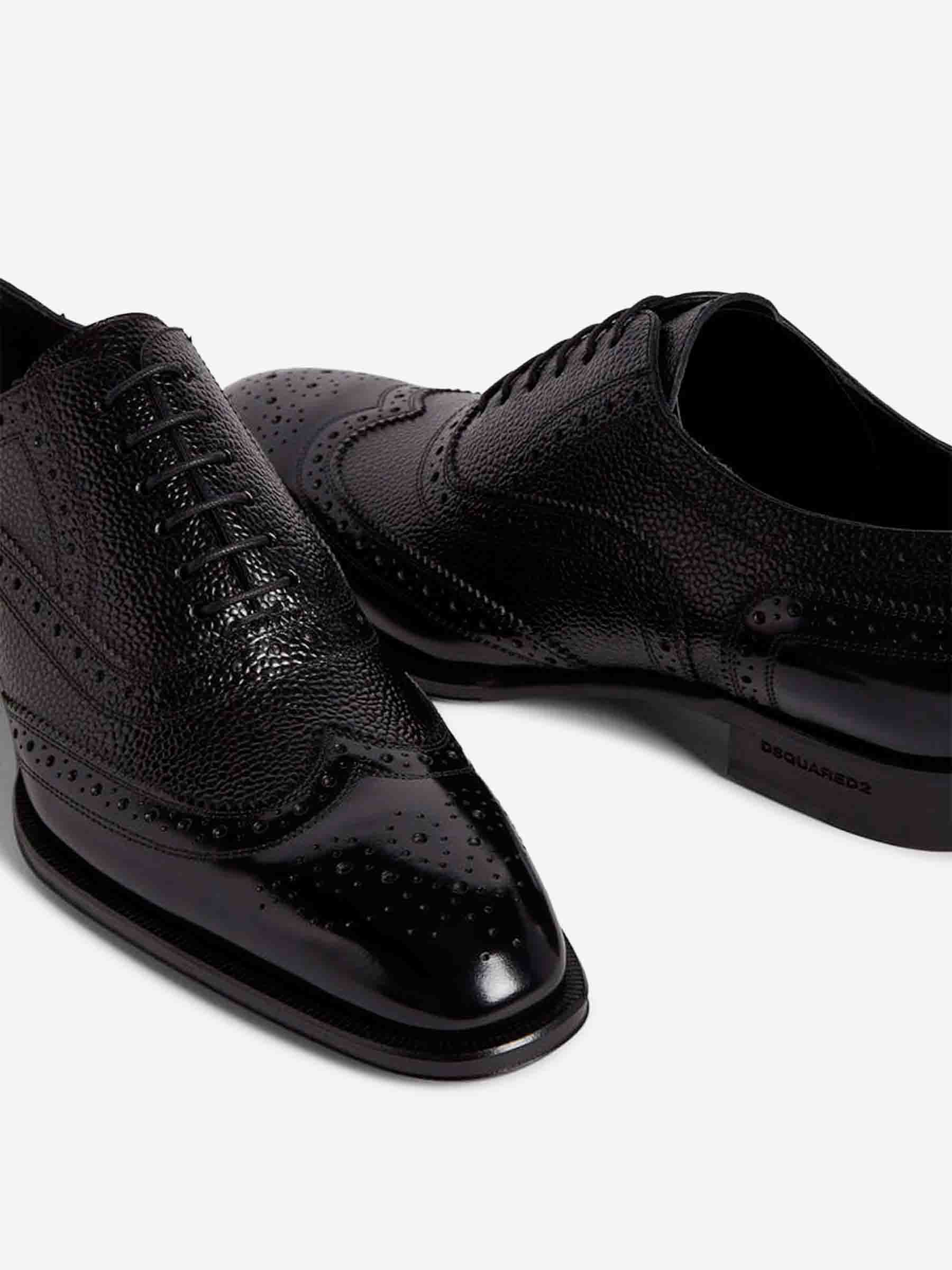 Outlet online Dsquared2 Hombre Zapatos Evening Oxford color Negro sku 611-004705 01 - Foto 4