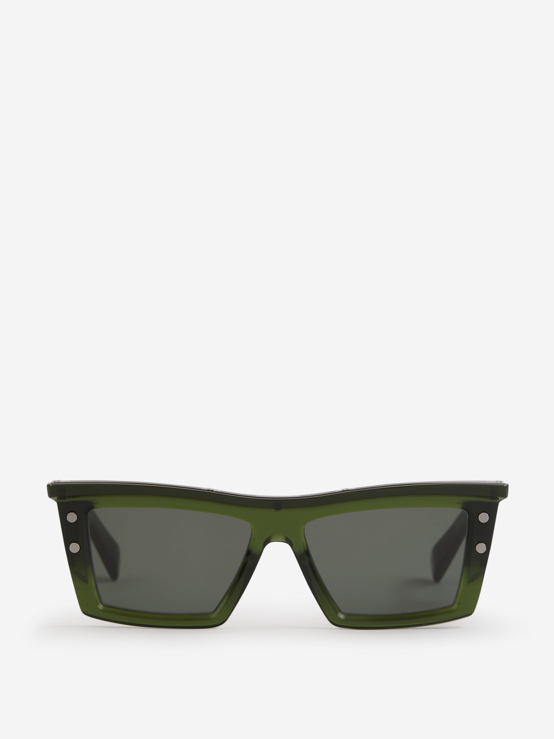 Outlet online Balmain Hombre Gafas De Sol Rectangulares color Verde Claro sku 614-002385 01 - Foto 1