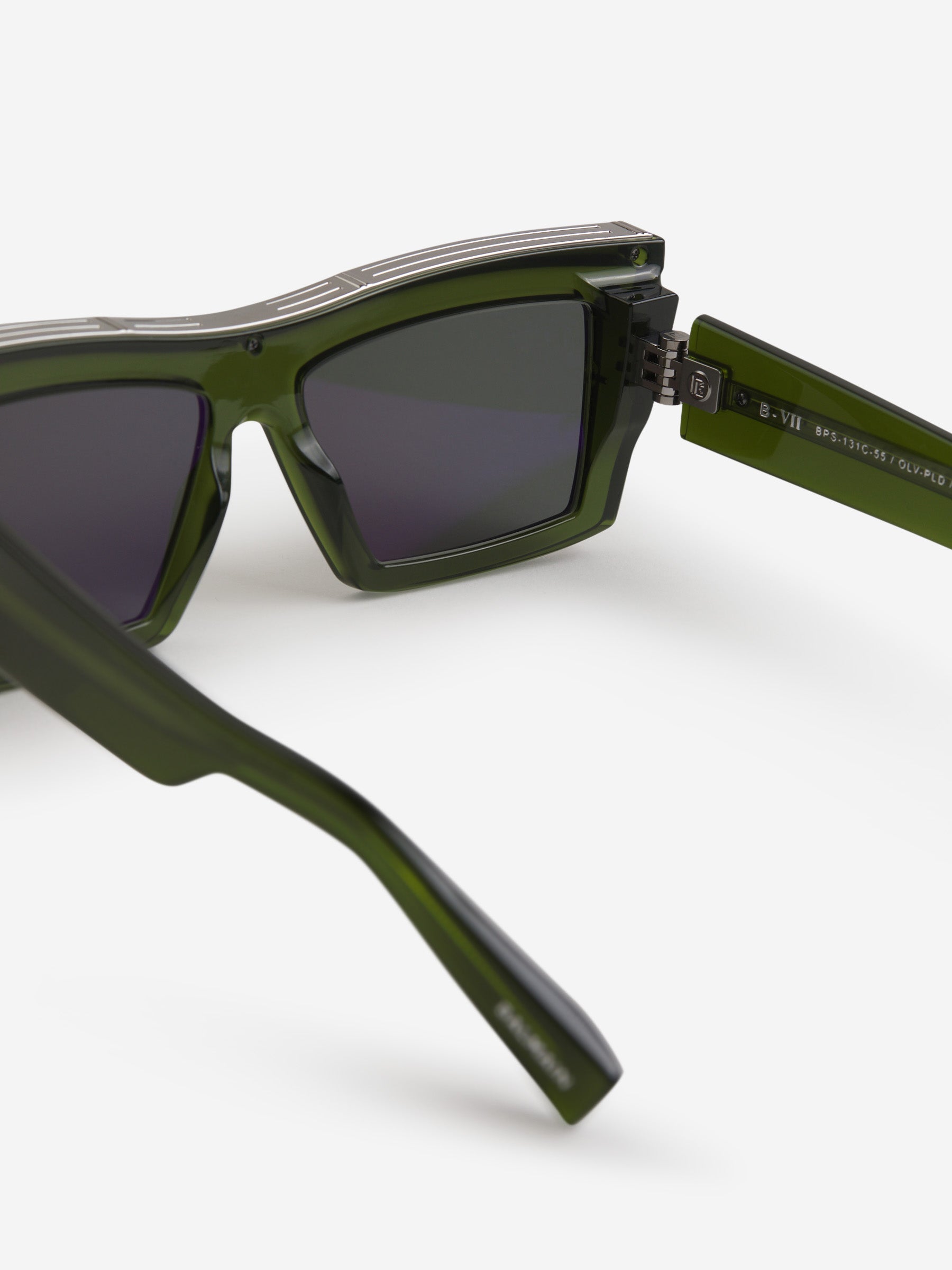 Outlet online Balmain Hombre Gafas De Sol Rectangulares color Verde Claro sku 614-002385 01 - Foto 5