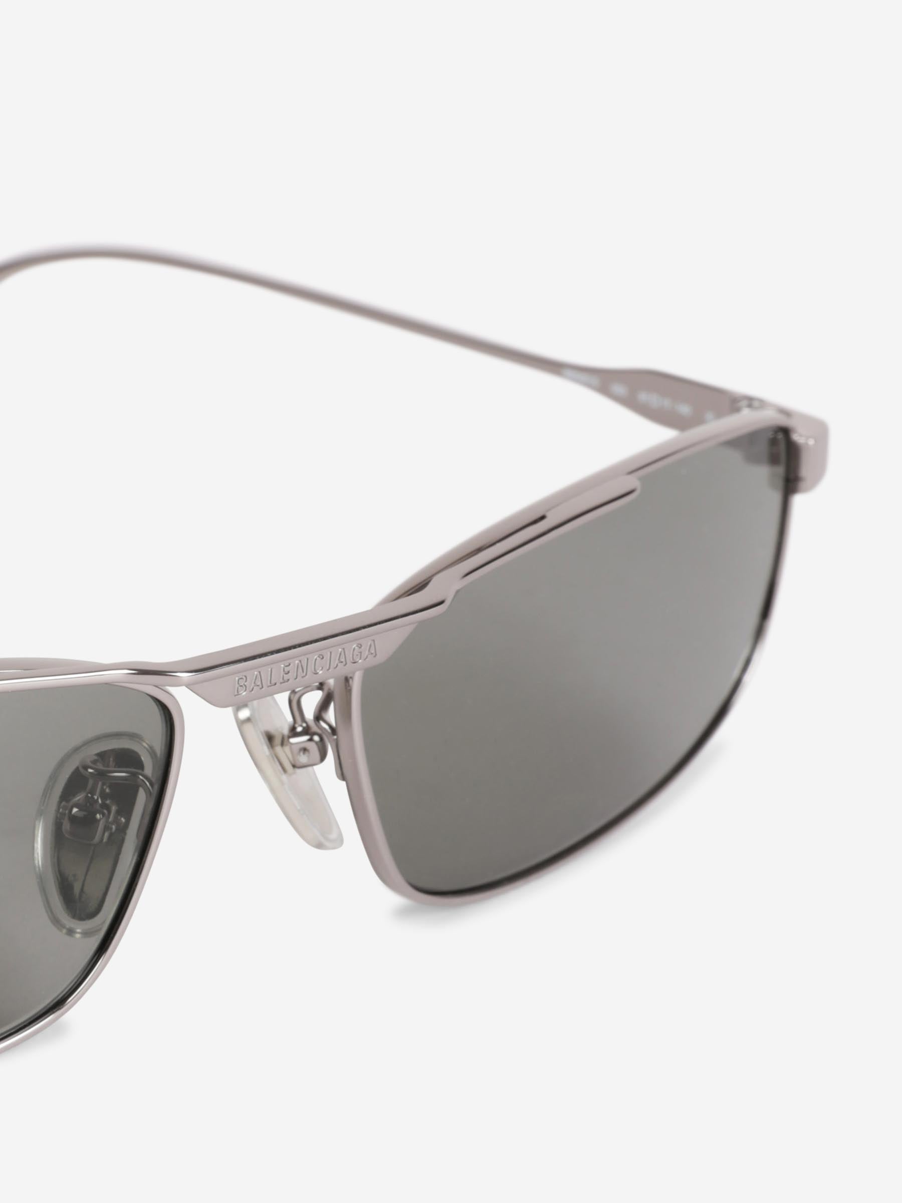 Outlet online Balenciaga Hombre Gafas de Sol Rectangulares color Plateado sku 614-003226 01 - Foto 4