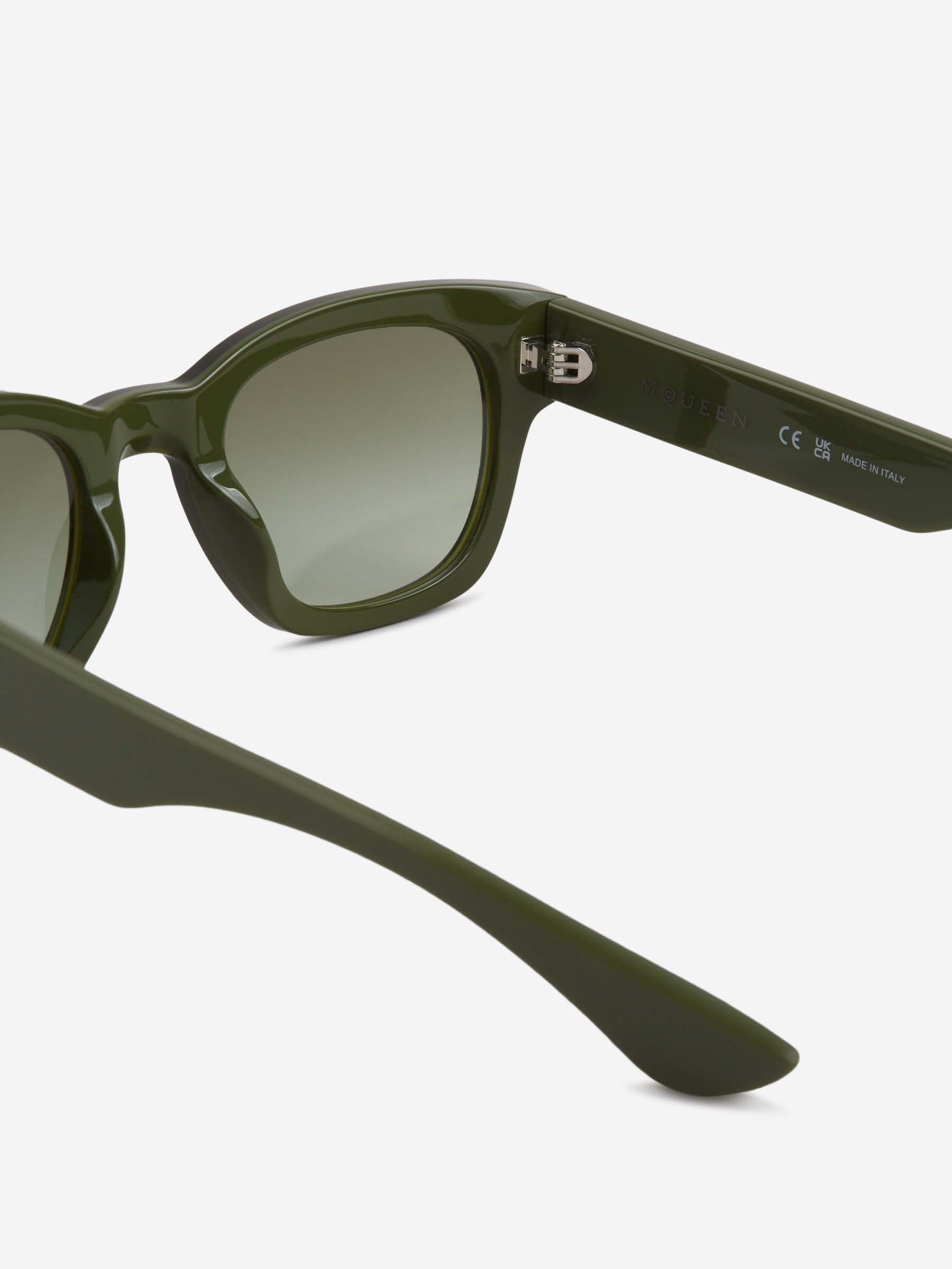 Outlet online McQueen Hombre Gafas de Sol Redondas color Verde sku 614-003319 03 - Foto 4