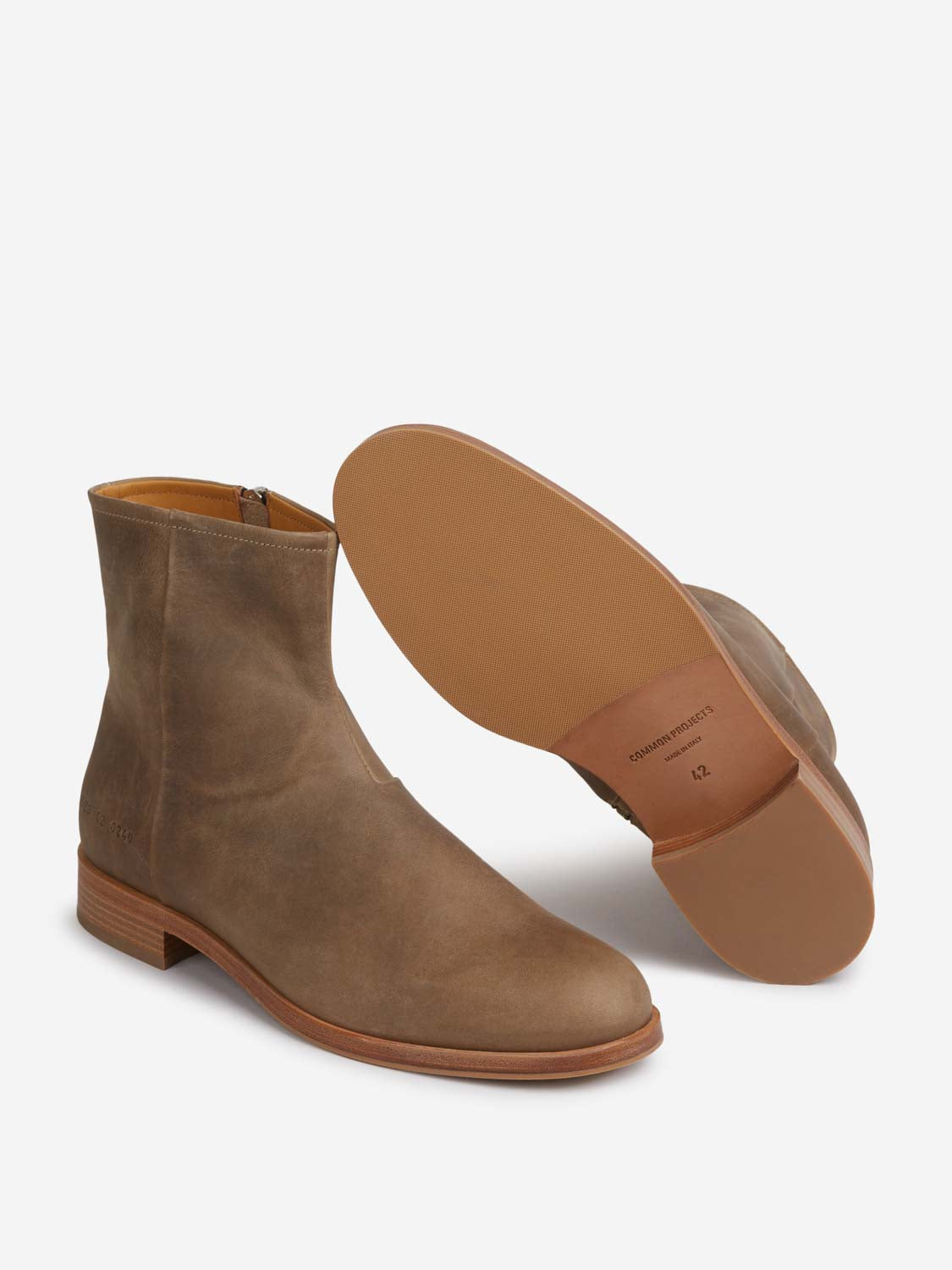 Outlet online Common Projects Hombre Botas Zipper color Taupe sku 615-000005 01 - Foto 4