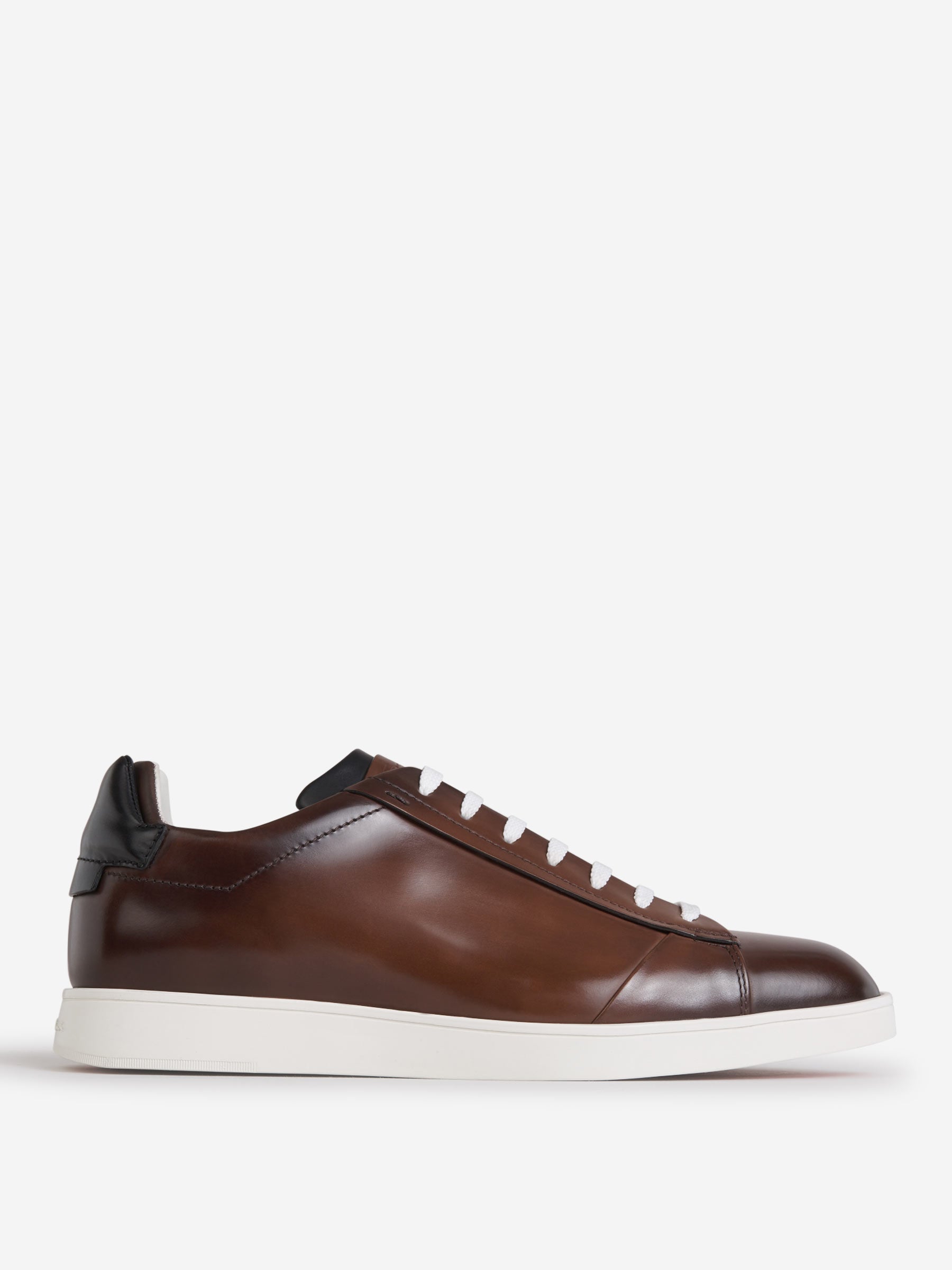 Outlet online Santoni Hombre Sneakers Piel Quercia color Marrón Oscuro sku 616-001661 01 - Foto 4