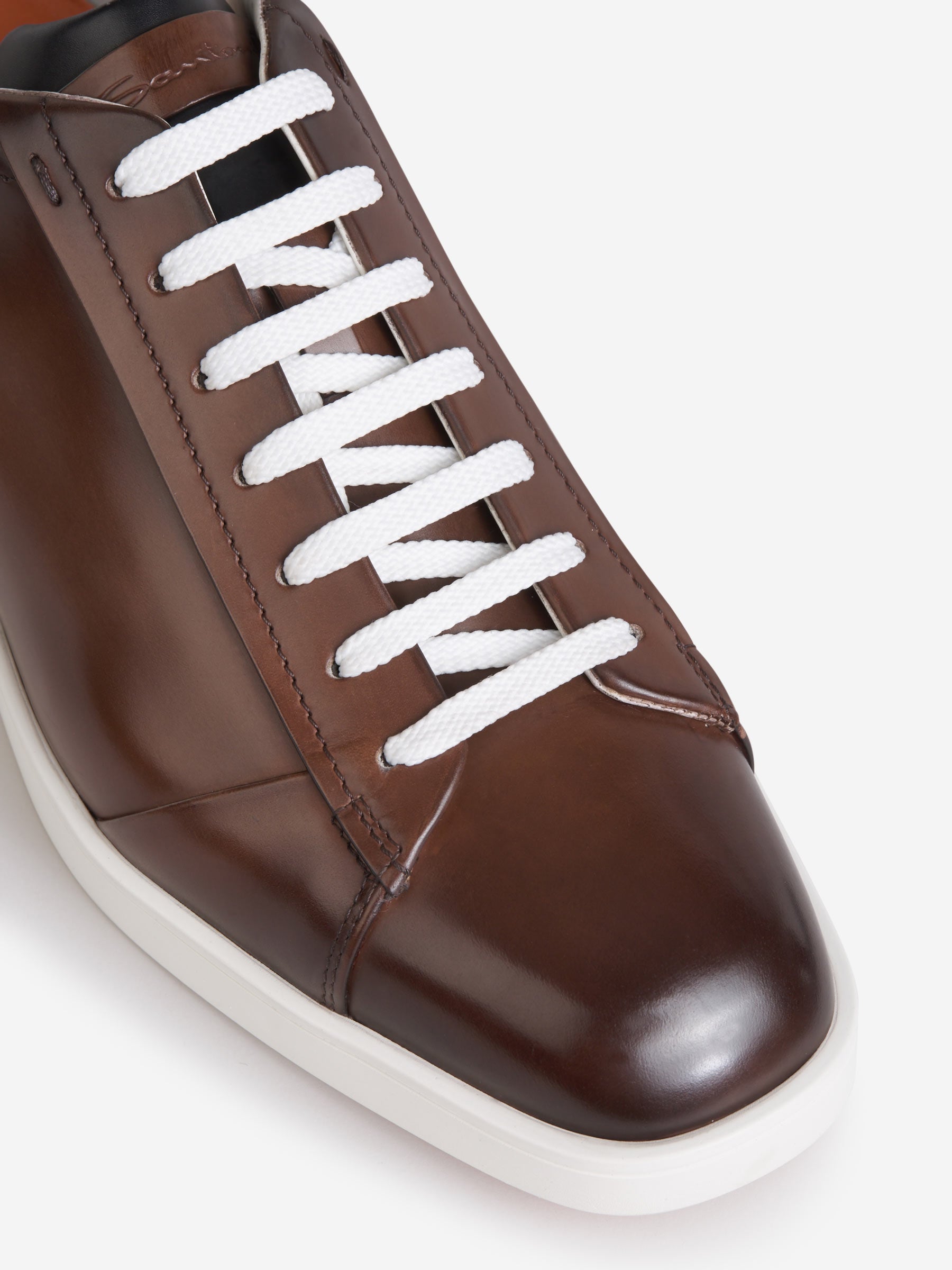Outlet online Santoni Hombre Sneakers Piel Quercia color Marrón Oscuro sku 616-001661 01 - Foto 1