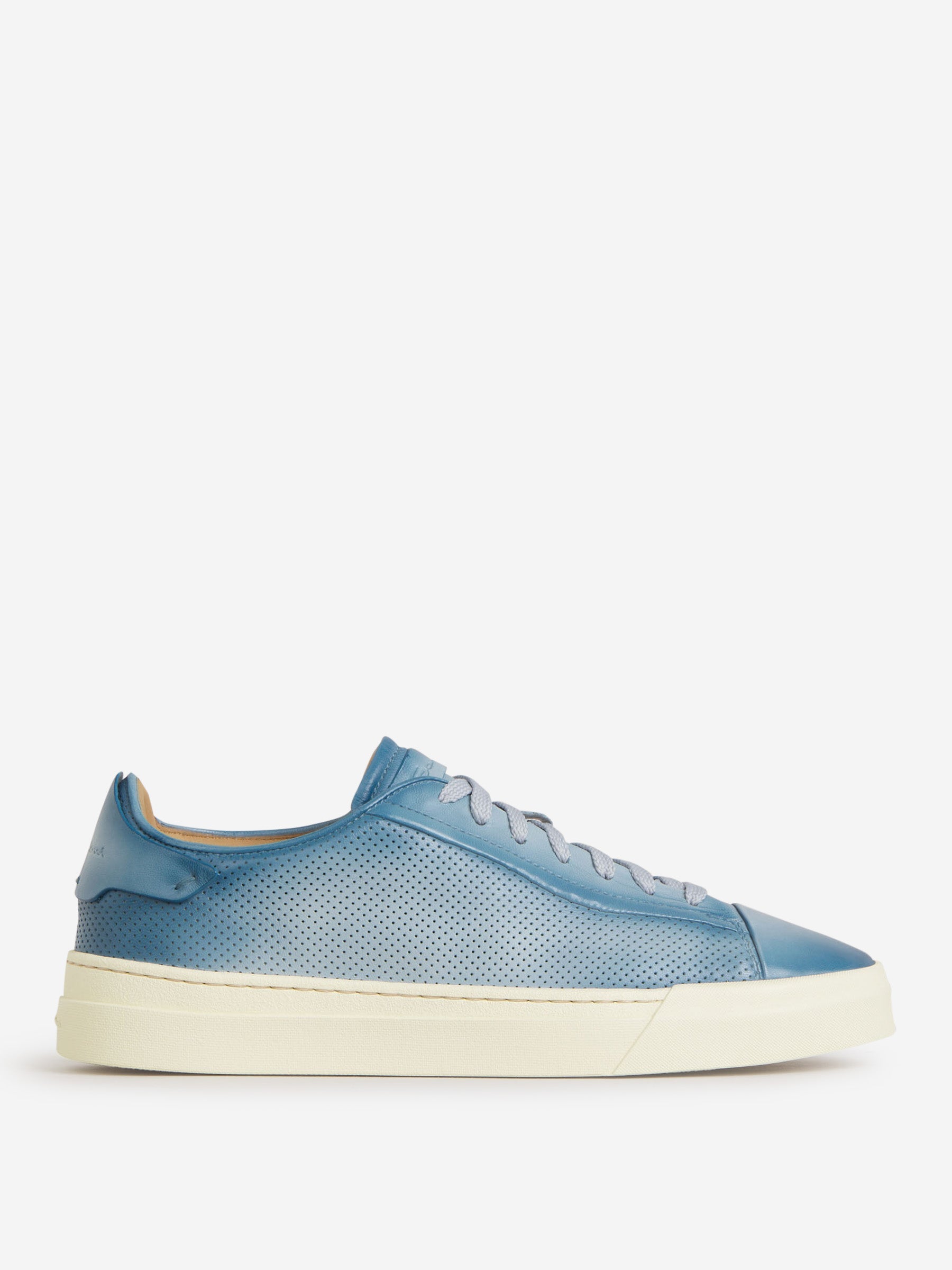 Outlet online Santoni Hombre Sneakers Perforadas Piel color Azul Cielo sku 616-002189 03 - Foto 1