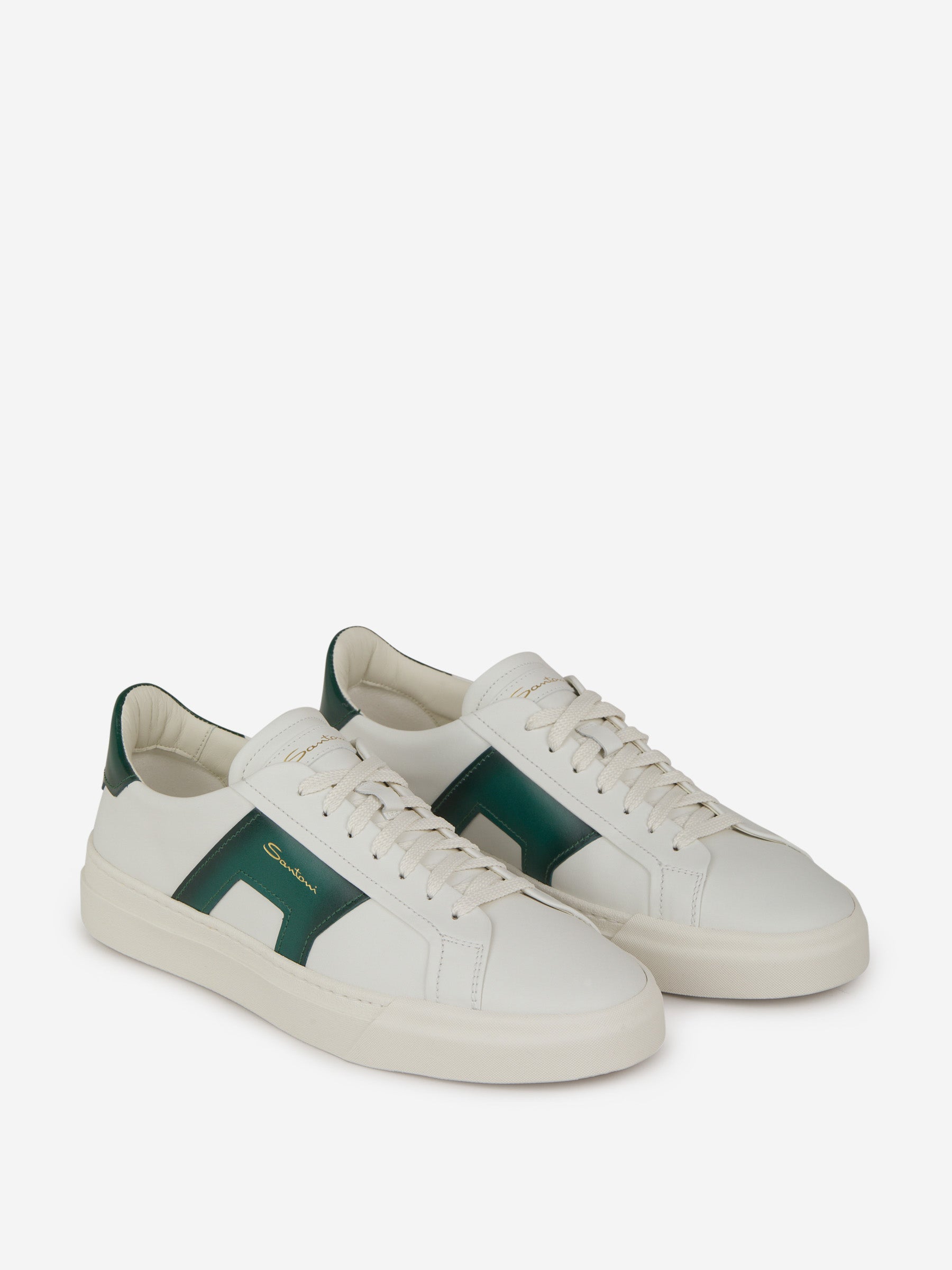Outlet online Santoni Hombre Sneakers Double Buckle color Blanco sku 616-002191 03 - Foto 2