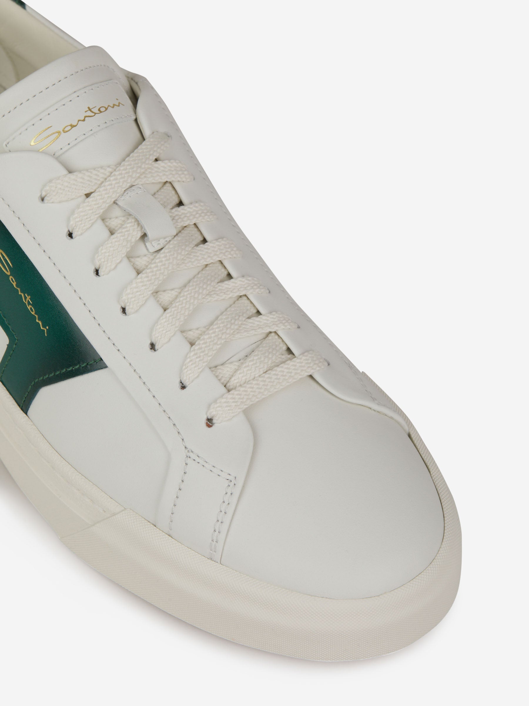 Outlet online Santoni Hombre Sneakers Double Buckle color Blanco sku 616-002191 03 - Foto 4