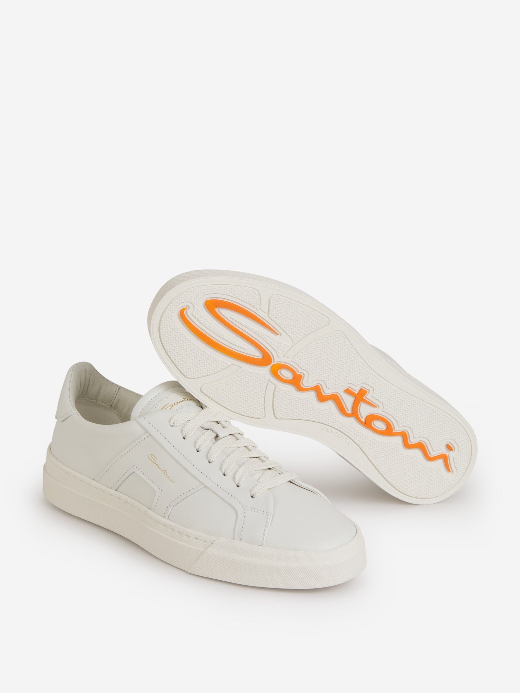 Outlet online Santoni Hombre Sneakers Double Buckle color Blanco sku 616-002191 03 - Foto 12