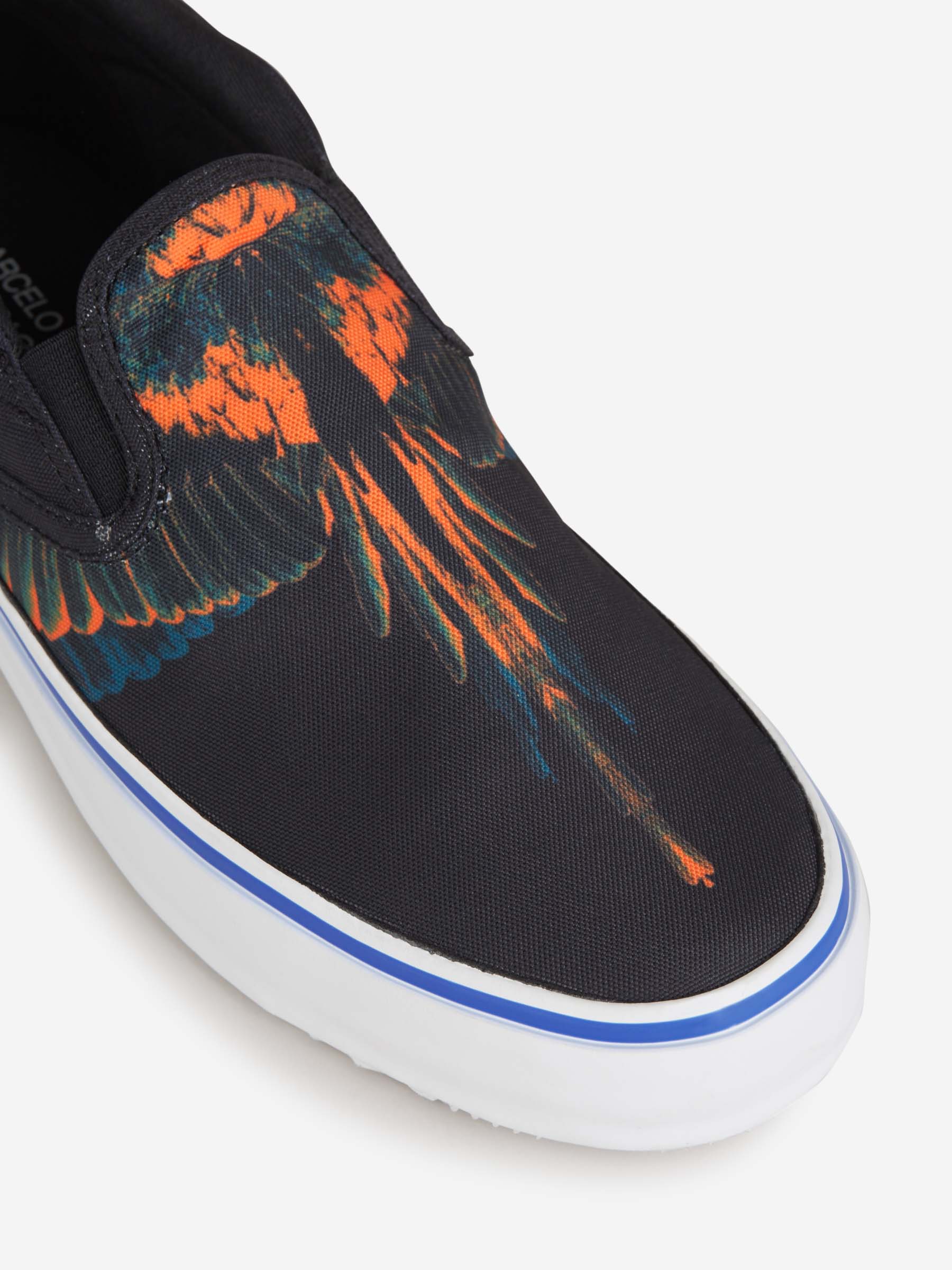 Outlet online Marcelo Burlon Hombre Sneakers Wings Slip-on color Negro sku 616-002331 01 - Foto 3