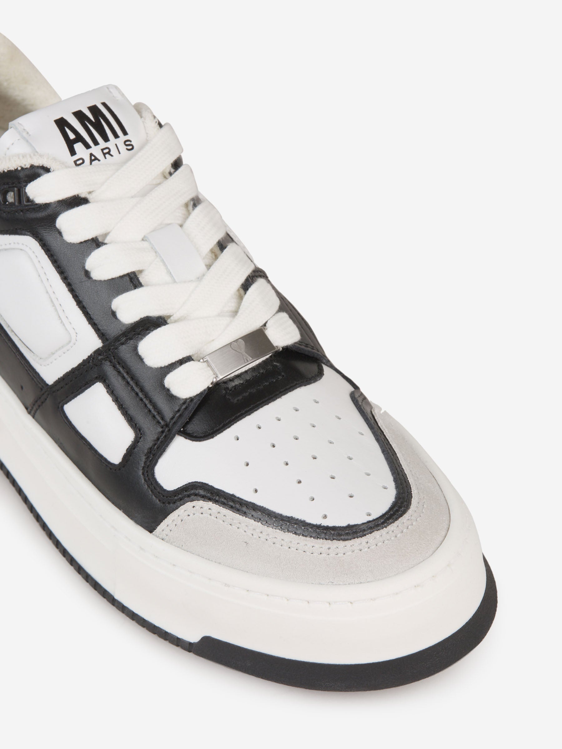 Outlet online Ami Paris Hombre Sneakers Piel Logo color Verde Oscuro sku 616-002423 02 - Foto 5