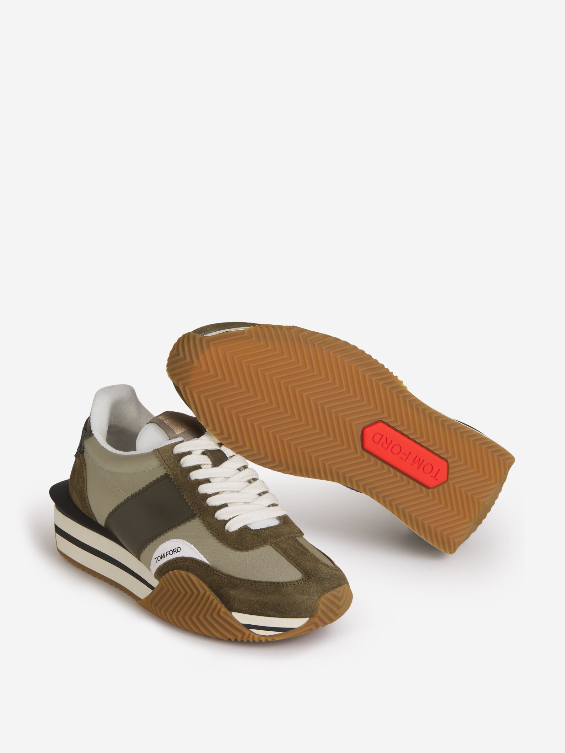 Outlet online Tom Ford Hombre Sneakers James color Verde Militar sku 616-002428 01 - Foto 4