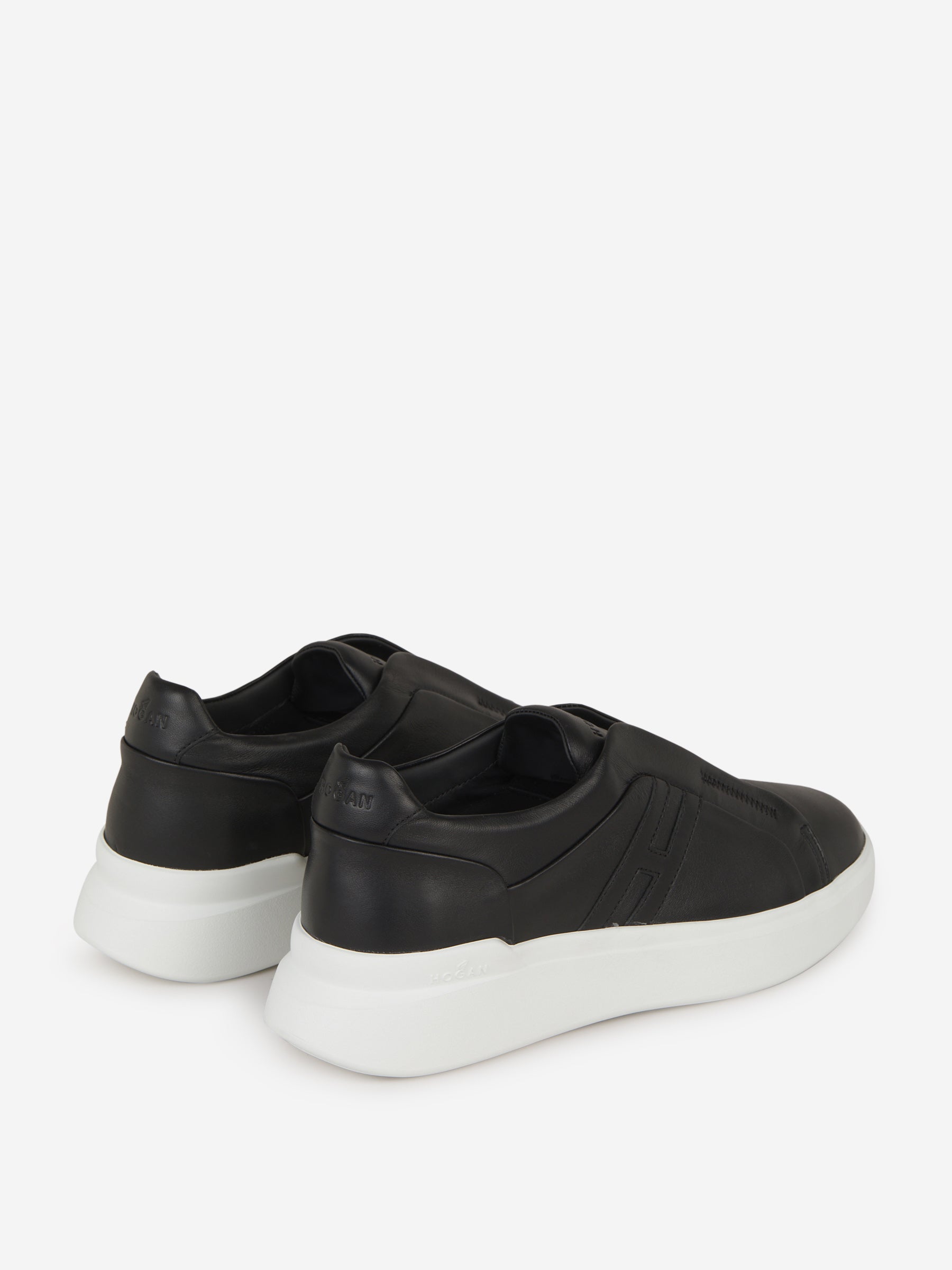Outlet online Hogan Hombre Sneakers Paneles Piel color Negro sku 616-002438 01 - Foto 3