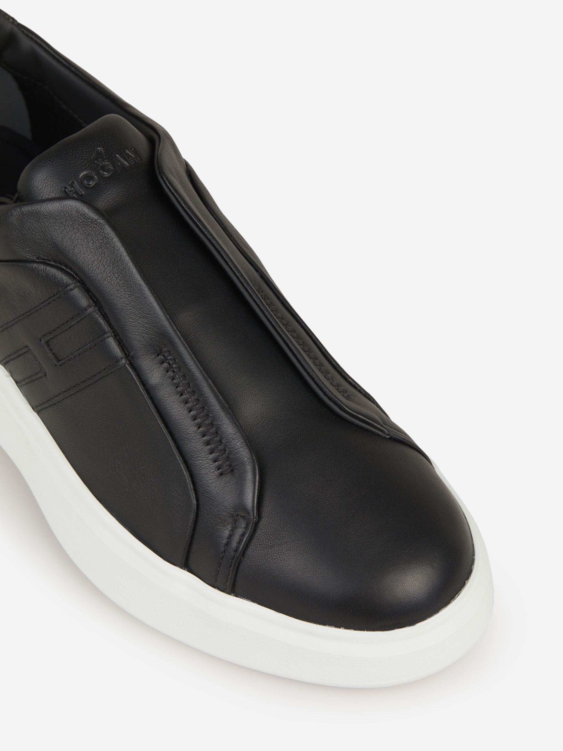 Outlet online Hogan Hombre Sneakers Paneles Piel color Negro sku 616-002438 01 - Foto 5