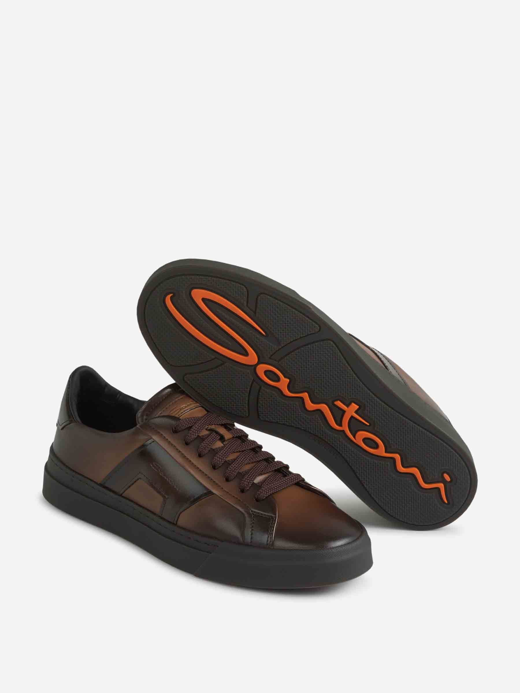 Outlet online Santoni Hombre Sneakers Double Buckle color Marrón Oscuro sku 616-002844 01 - Foto 4