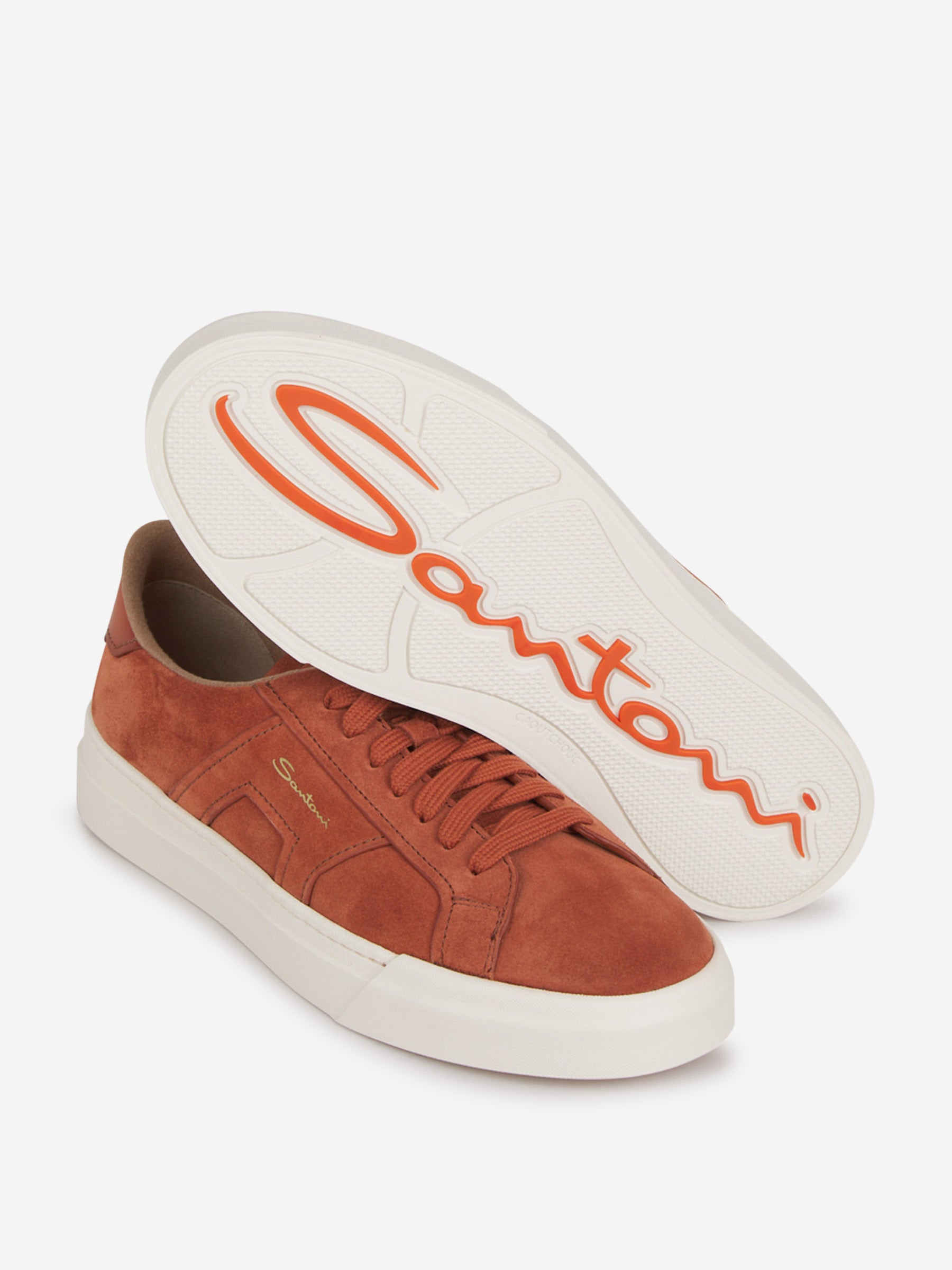 Outlet online Santoni Hombre Sneakers Ante Logo color Terracota sku 616-002847 01 - Foto 4